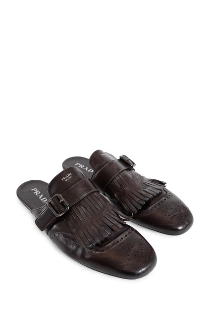 Shuffle fringed monk strap leather mules - Antonioli.eu