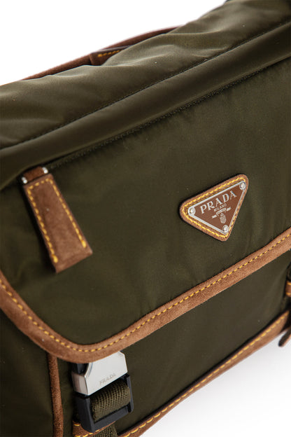 Medium Re-Nylon and Suede Shoulder Bag - Antonioli.eu