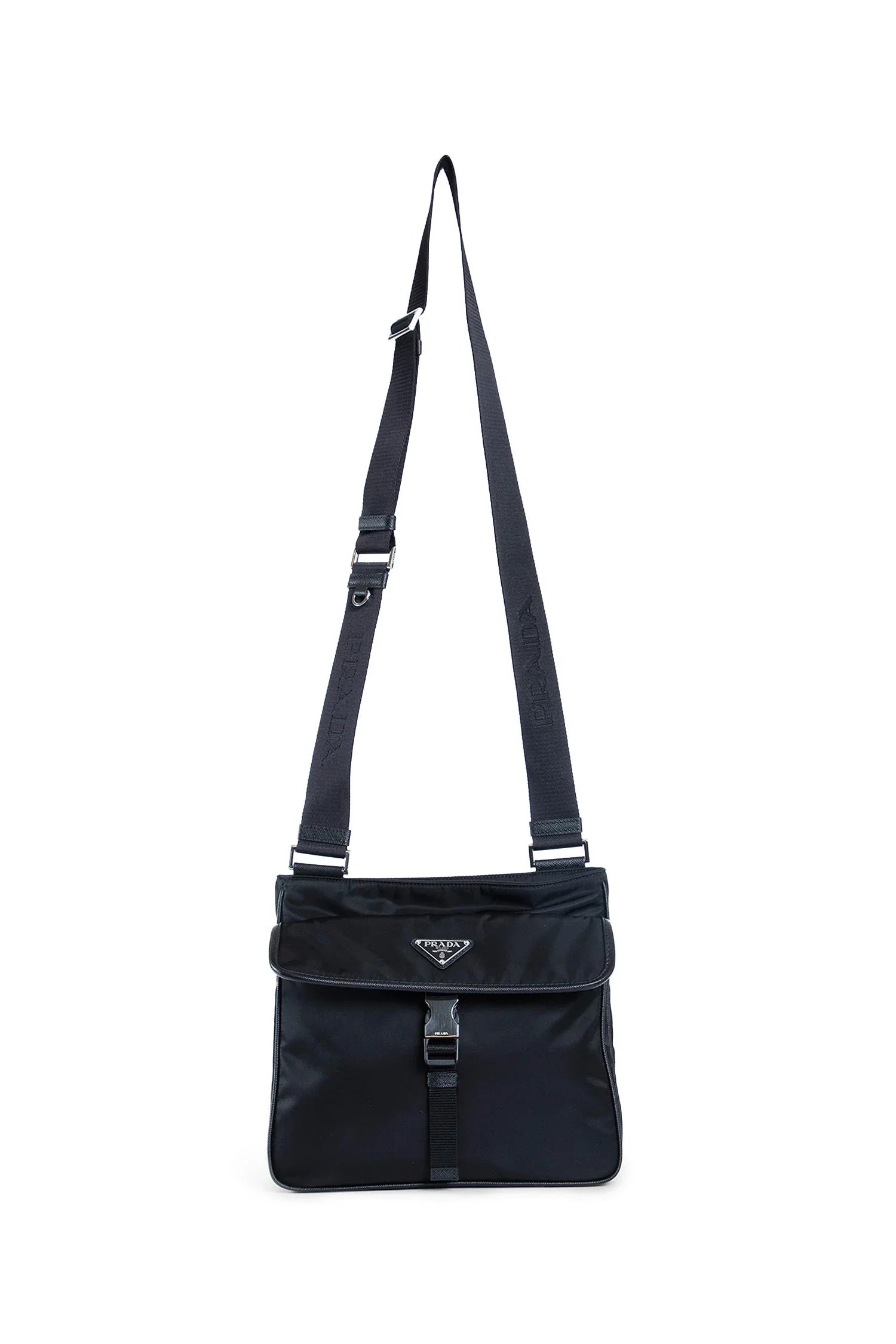 Re-Nylon and Saffiano Leather Shoulder Bag - Antonioli.eu