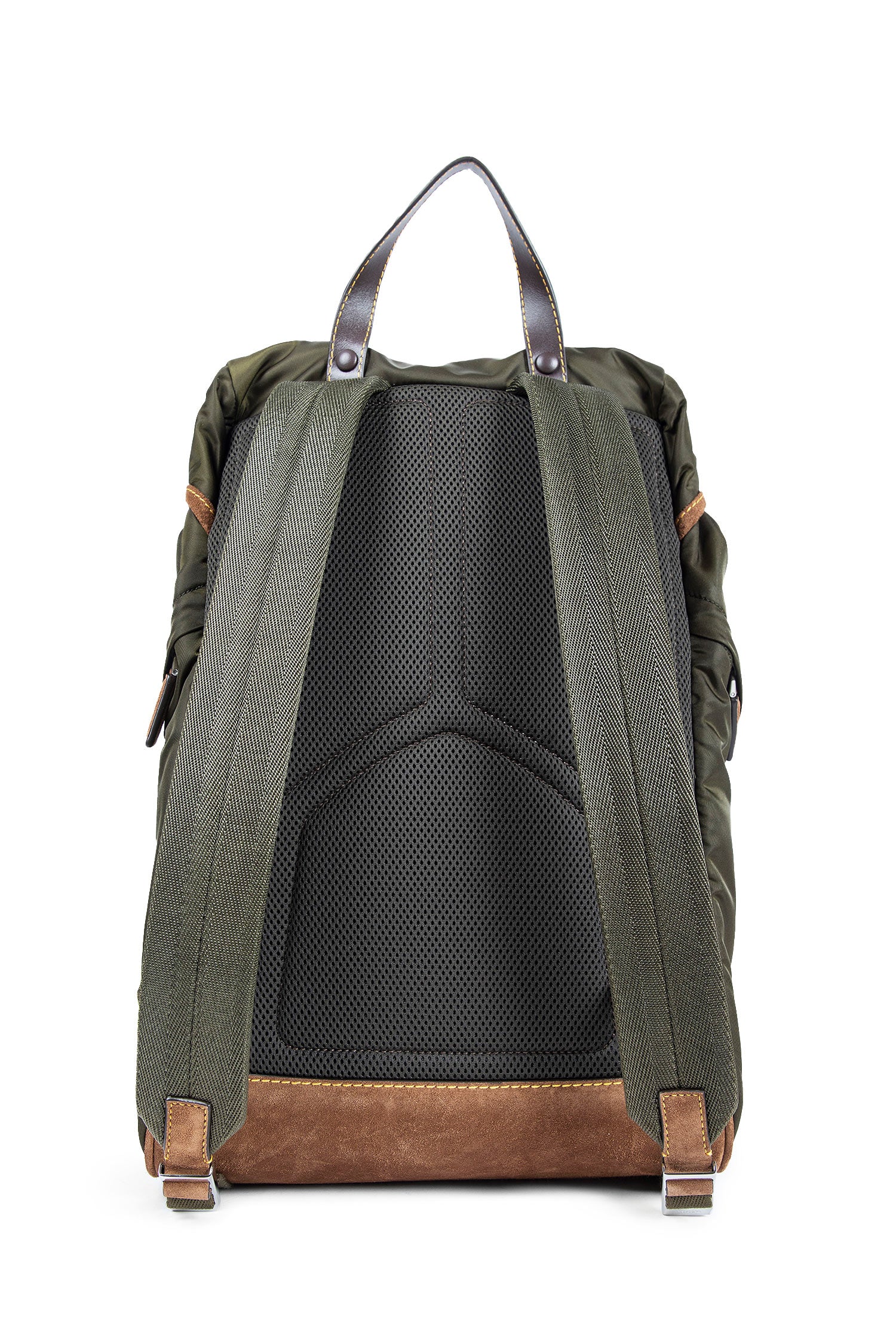 Re-Nylon and suede backpack