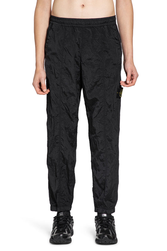 STONE ISLAND MAN BLACK TROUSERS