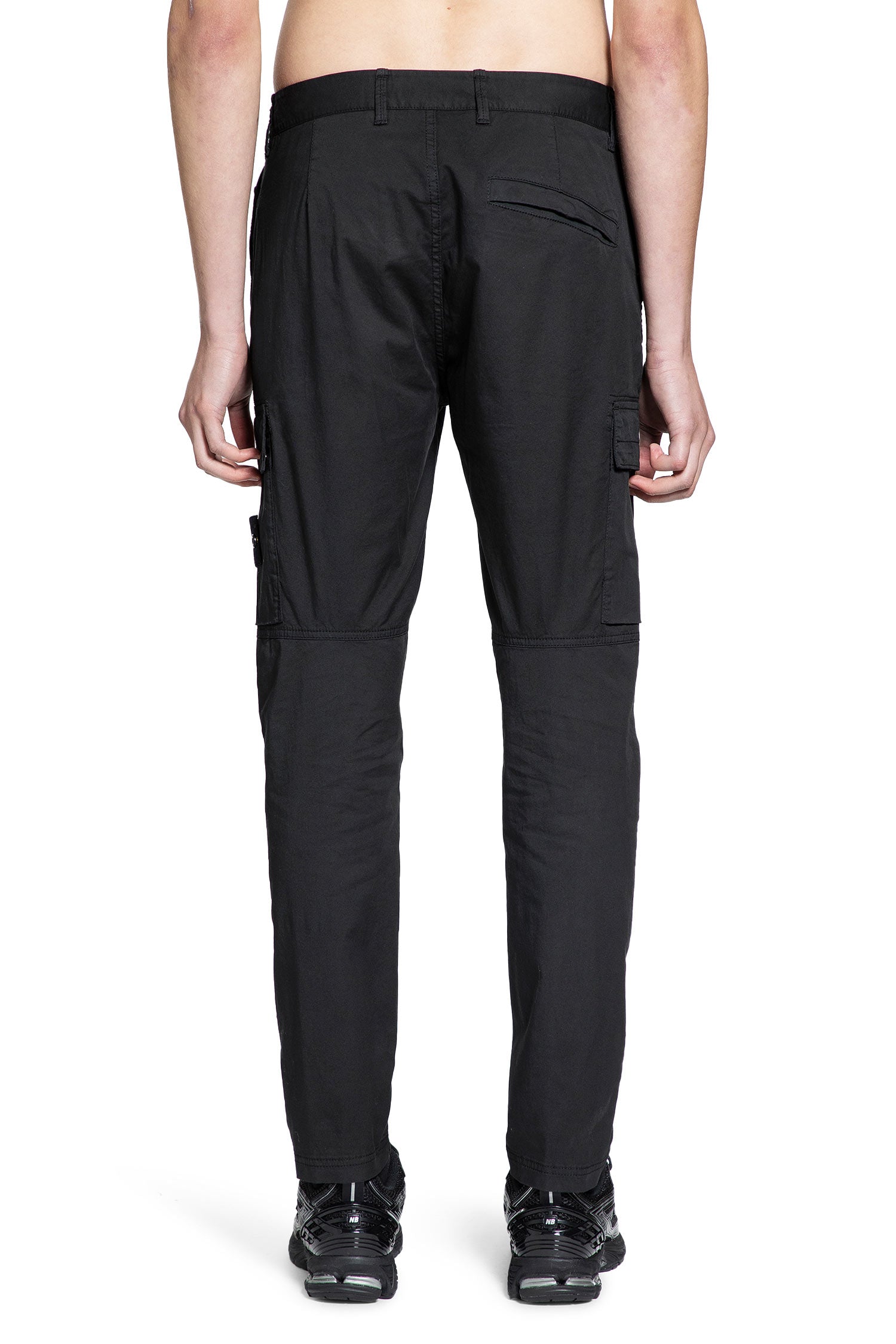 STONE ISLAND MAN BLACK TROUSERS