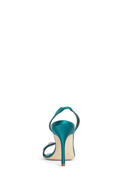 MANOLO BLAHNIK WOMAN GREEN SANDALS & SLIDES - Antonioli.eu