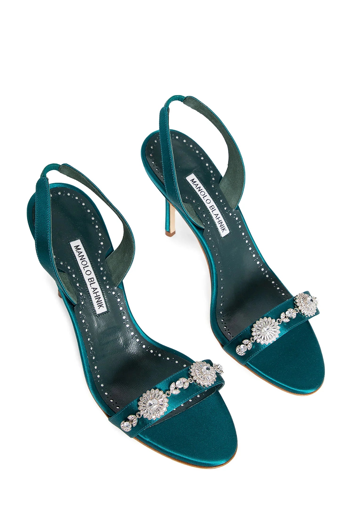 MANOLO BLAHNIK WOMAN GREEN SANDALS & SLIDES - Antonioli.eu