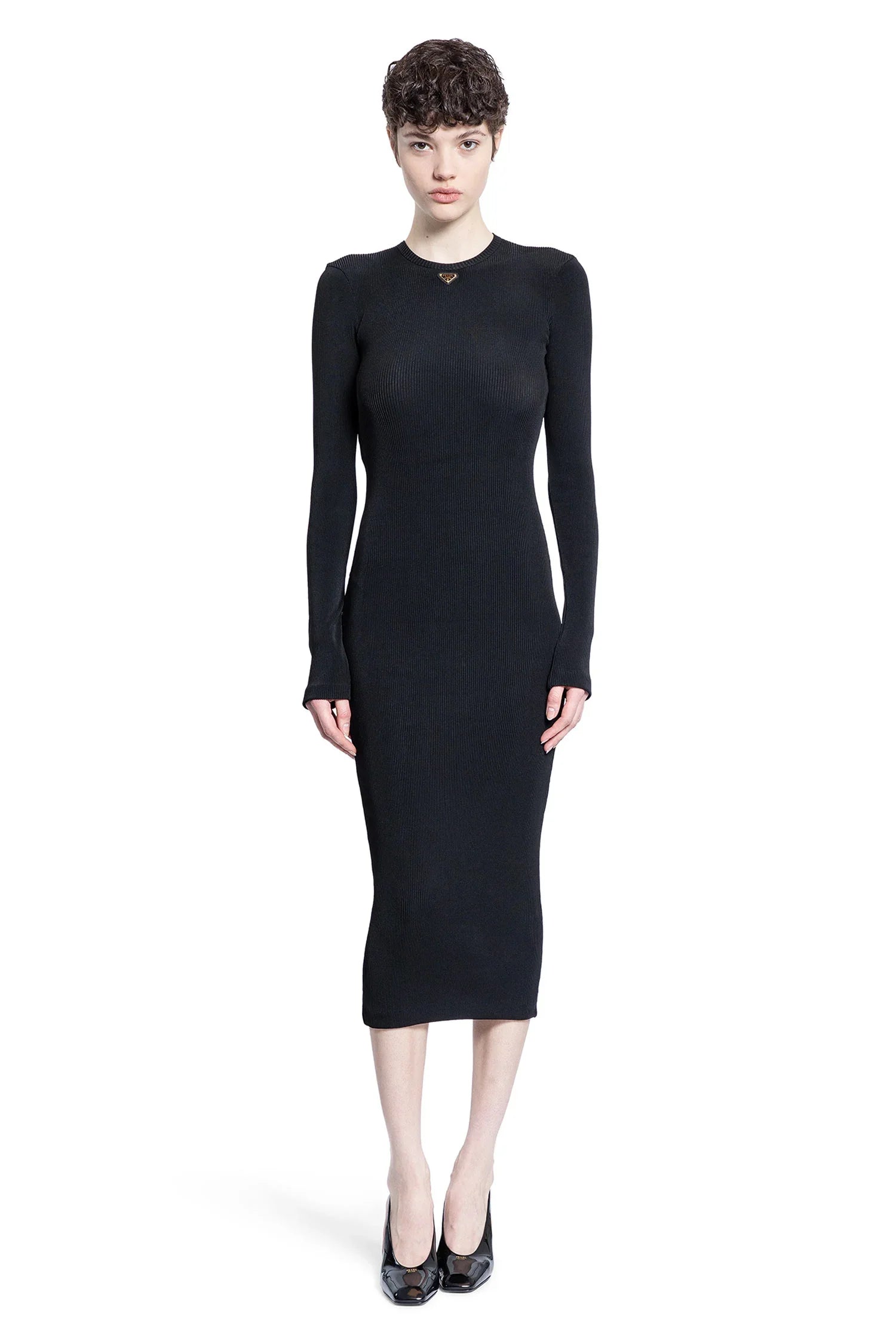 Ribbed-Knit Jersey Dress - Antonioli.eu
