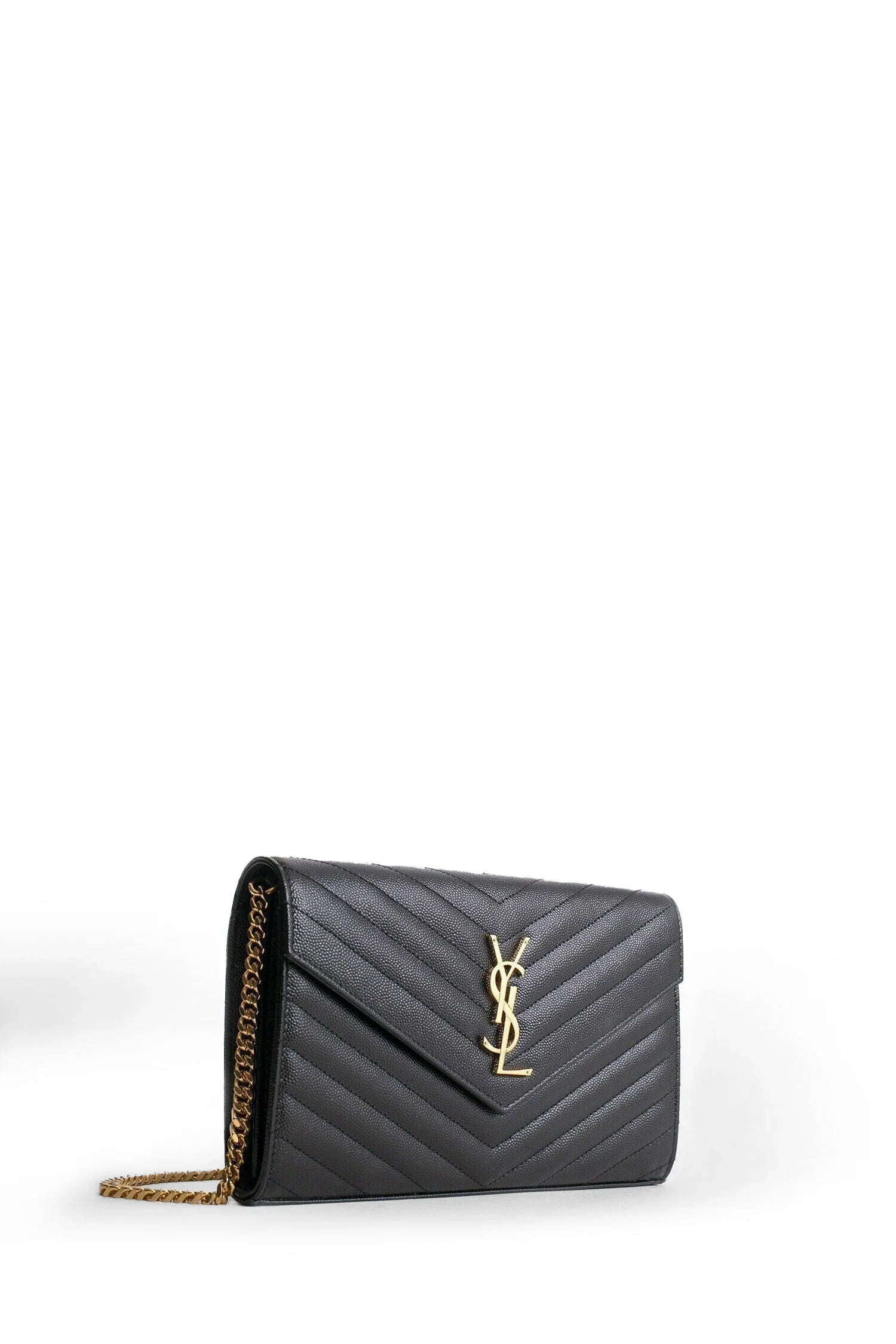 Monogram Chain Wallet In Grain De Poudre Embossed Leather - Antonioli.eu
