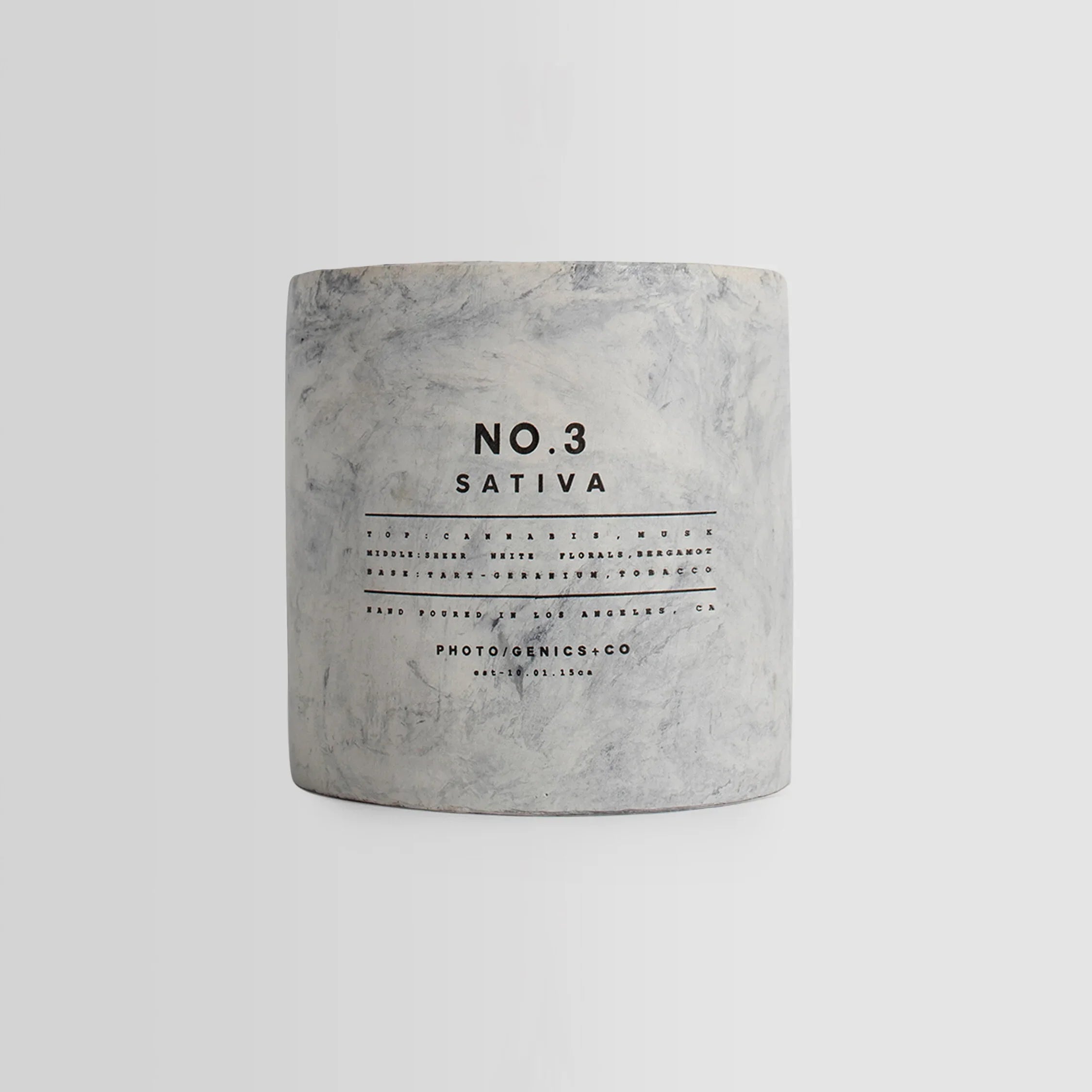 No.3 Sativa Concrete Candle - Antonioli.eu