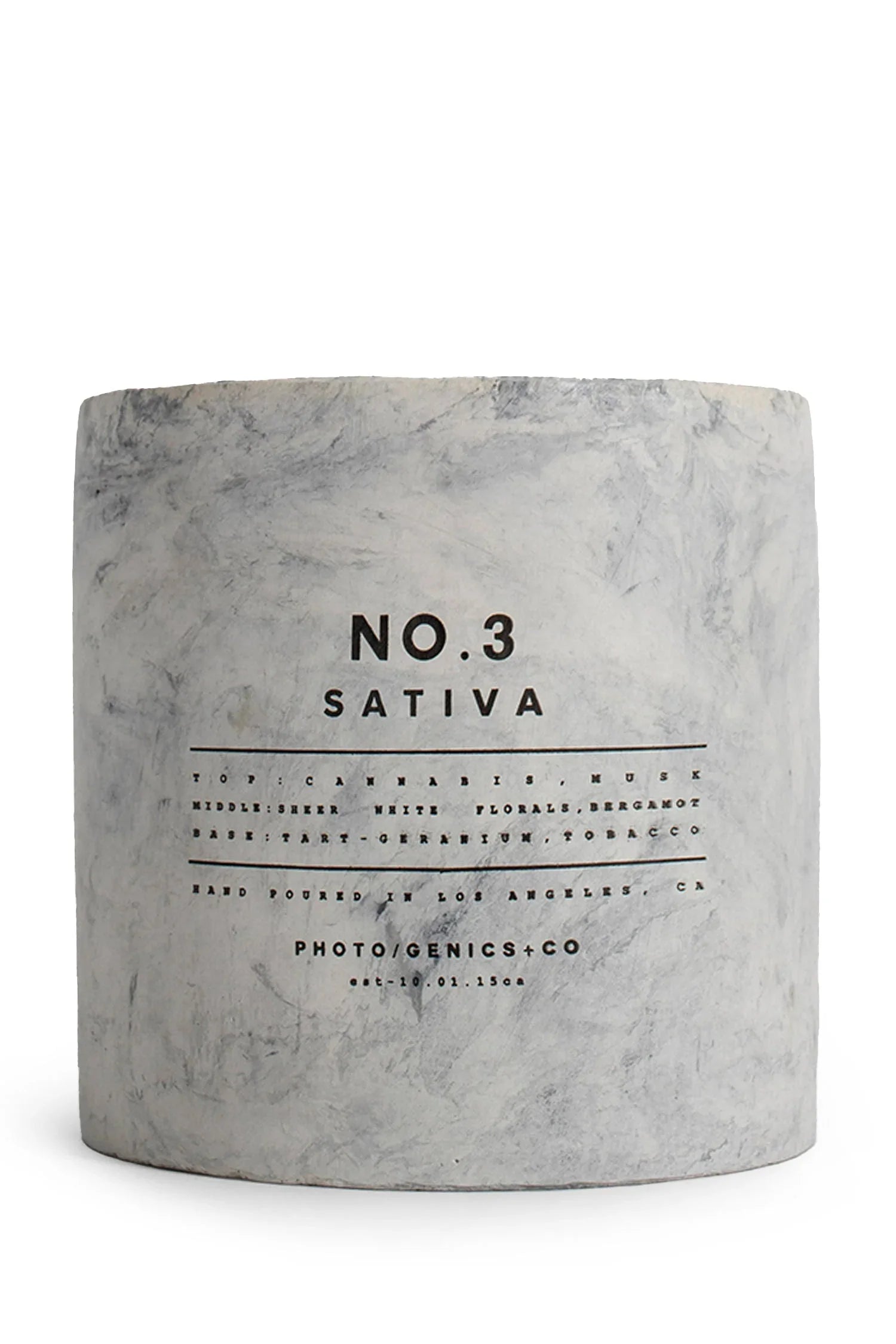 No.3 Sativa Concrete Candle - Antonioli.eu