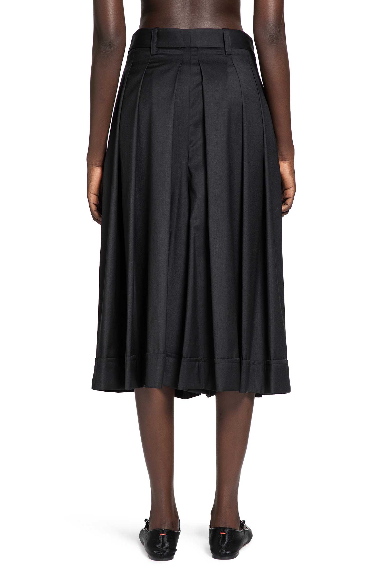 Pleated Culotte Shorts