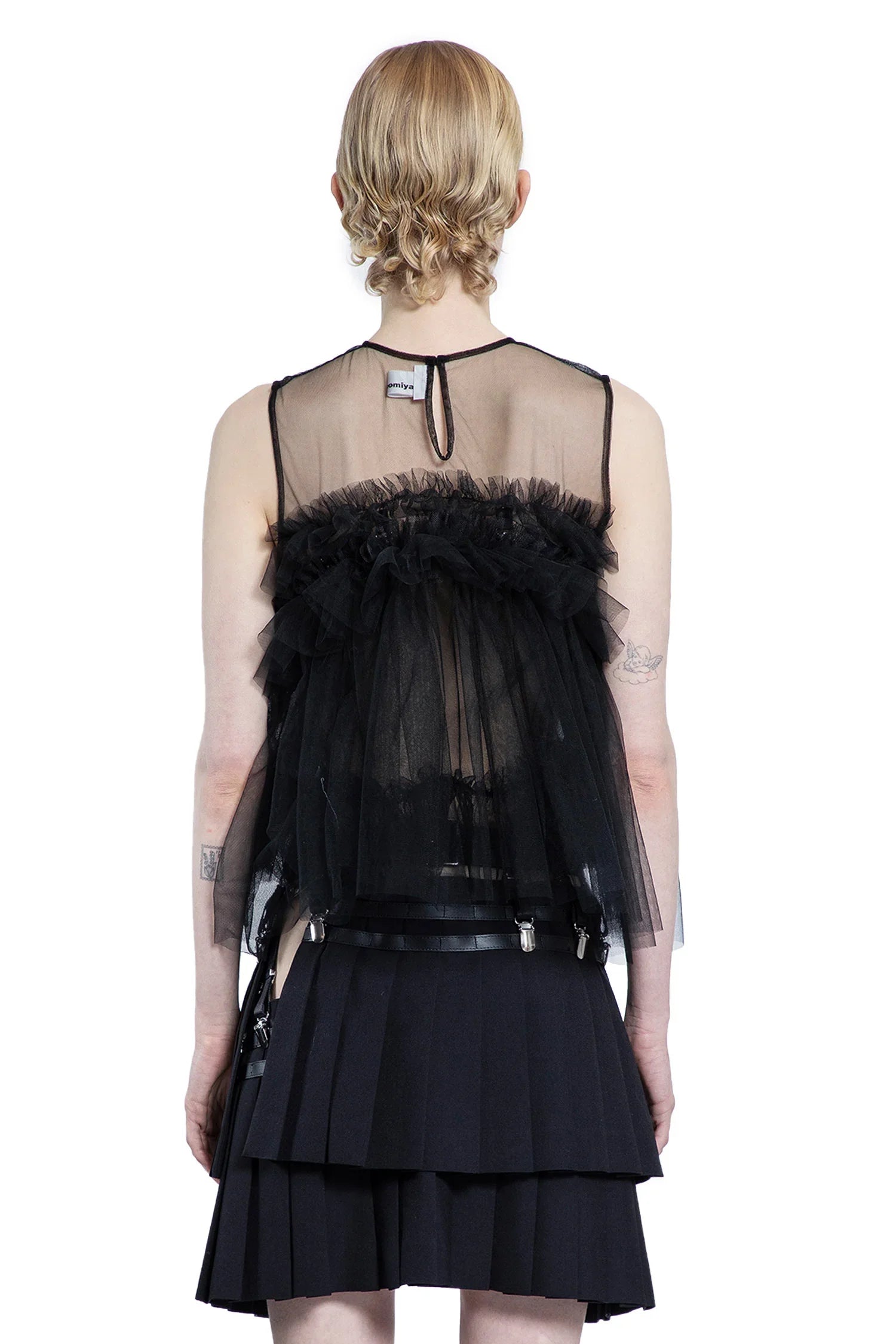 Ruffled Tulle Crop Top - Antonioli.eu