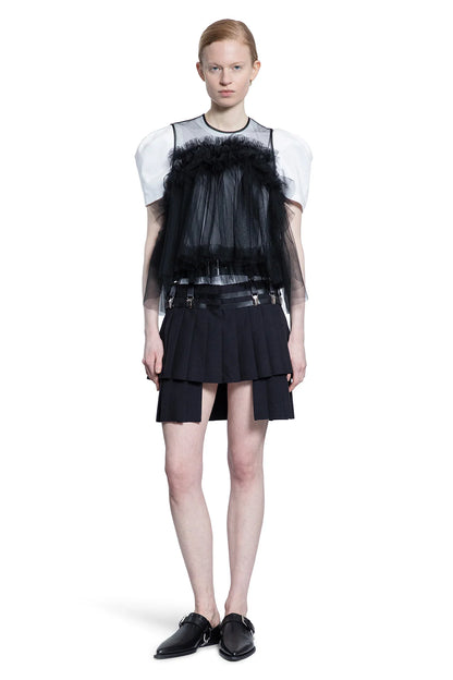 Ruffled Tulle Crop Top - Antonioli.eu