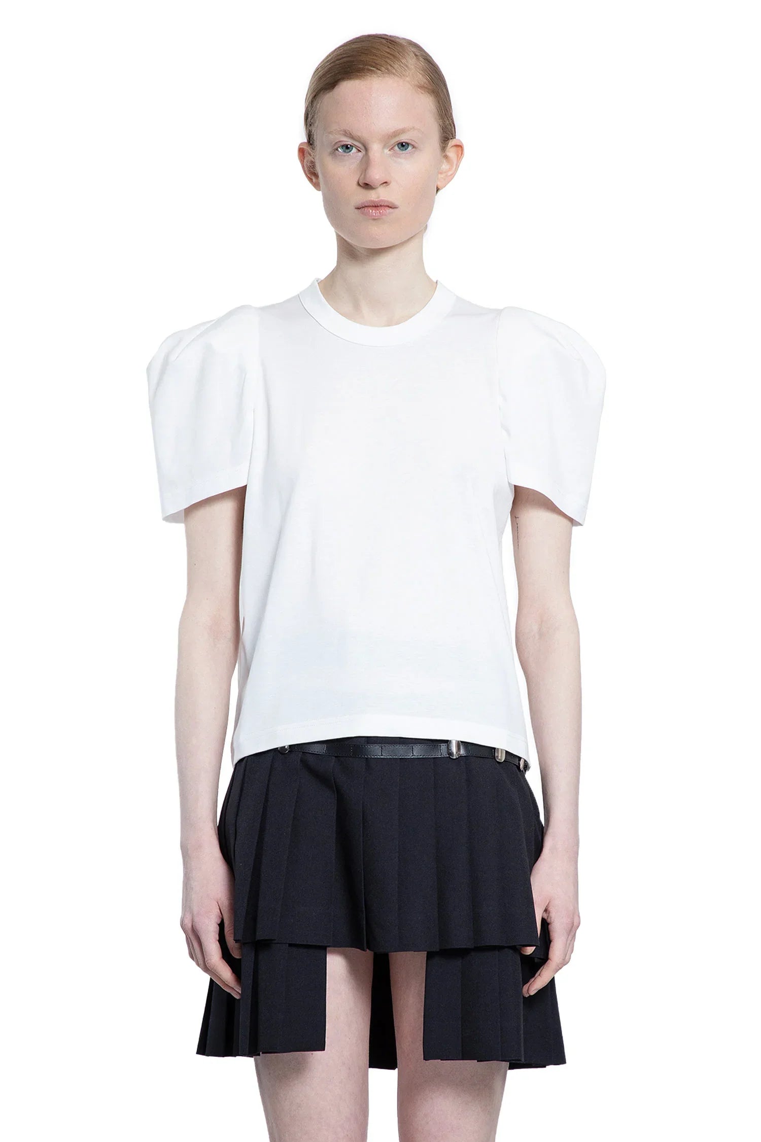 Puff Sleeve Cotton Jersey T-Shirt - Antonioli.eu