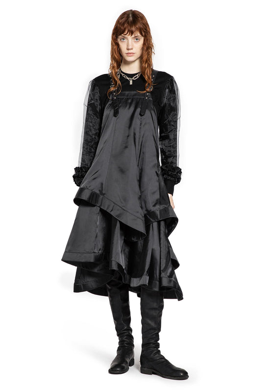Satin Apron Midi Dress - Antonioli.eu