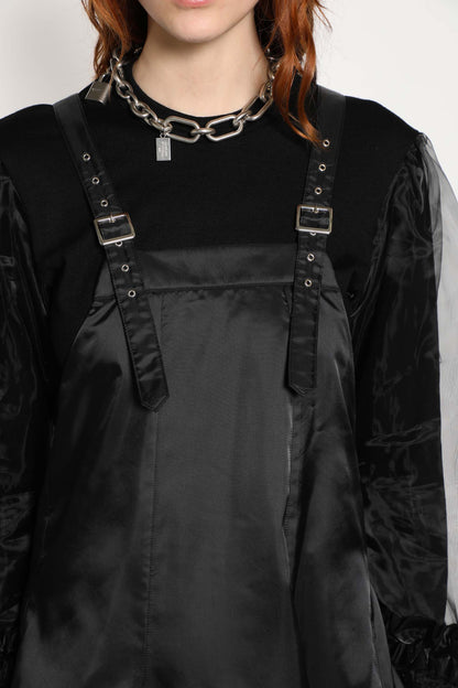Satin Apron Midi Dress - Antonioli.eu