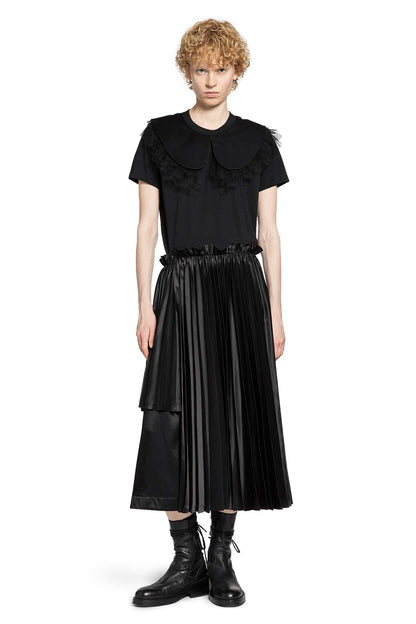 NOIR KEI NINOMIYA WOMAN BLACK T-SHIRTS & TANK TOPS