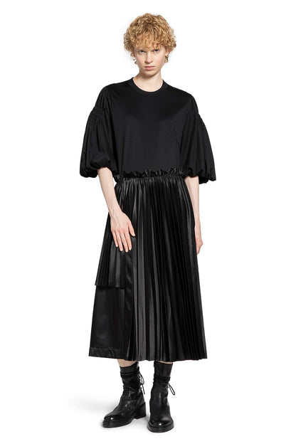 NOIR KEI NINOMIYA WOMAN BLACK T-SHIRTS & TANK TOPS