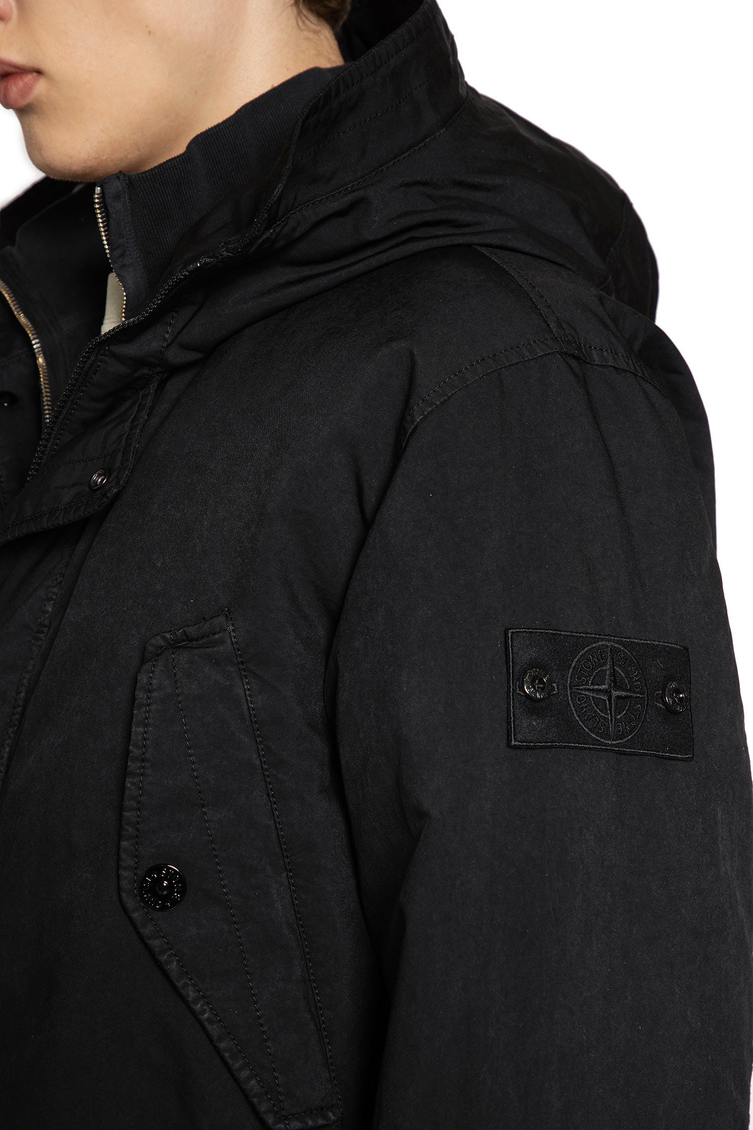 STONE ISLAND MAN BLACK COATS
