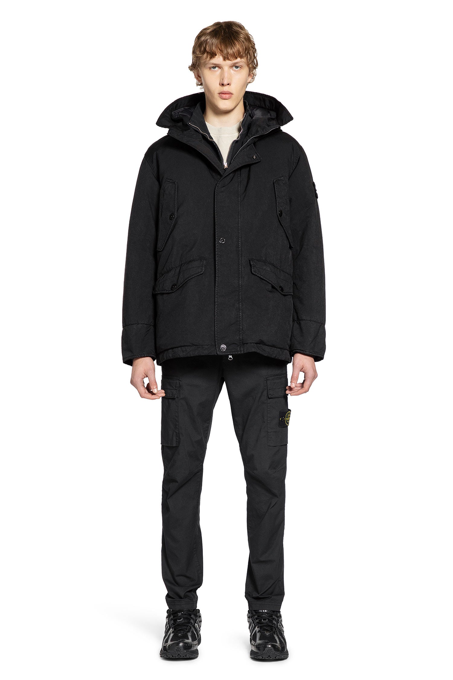 STONE ISLAND MAN BLACK COATS