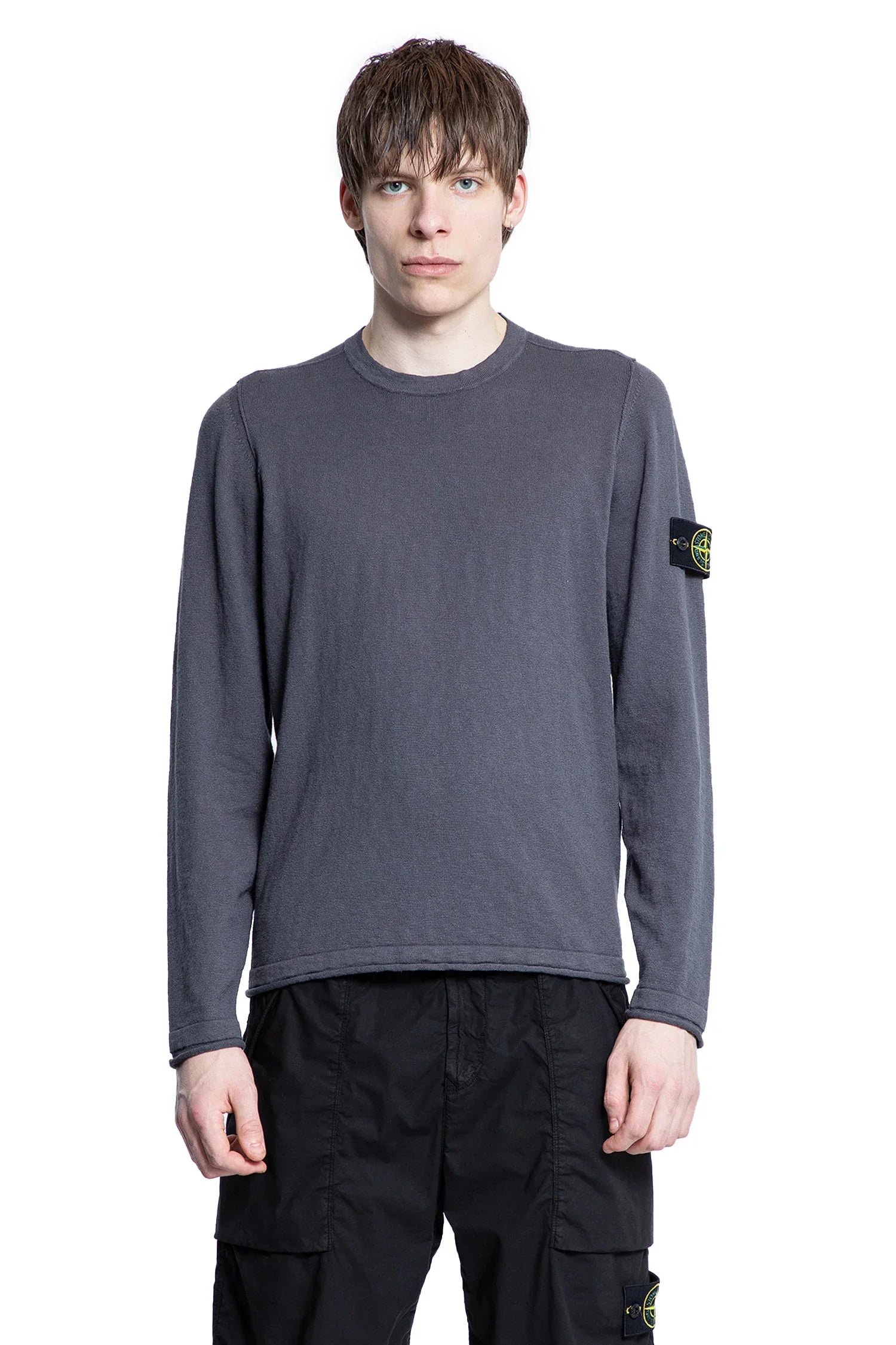 STONE ISLAND MAN GREY KNITWEAR - Antonioli.eu