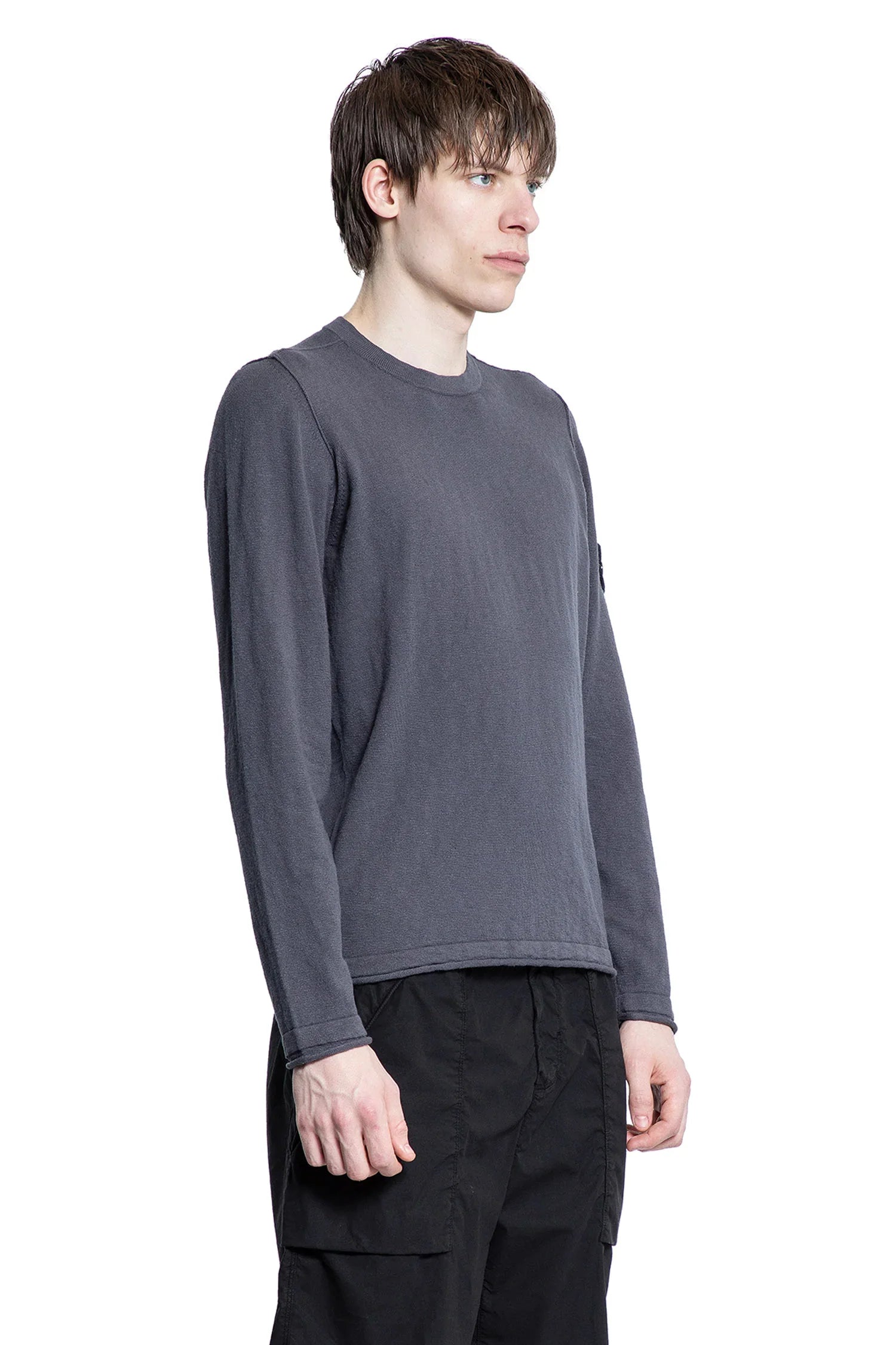 STONE ISLAND MAN GREY KNITWEAR - Antonioli.eu