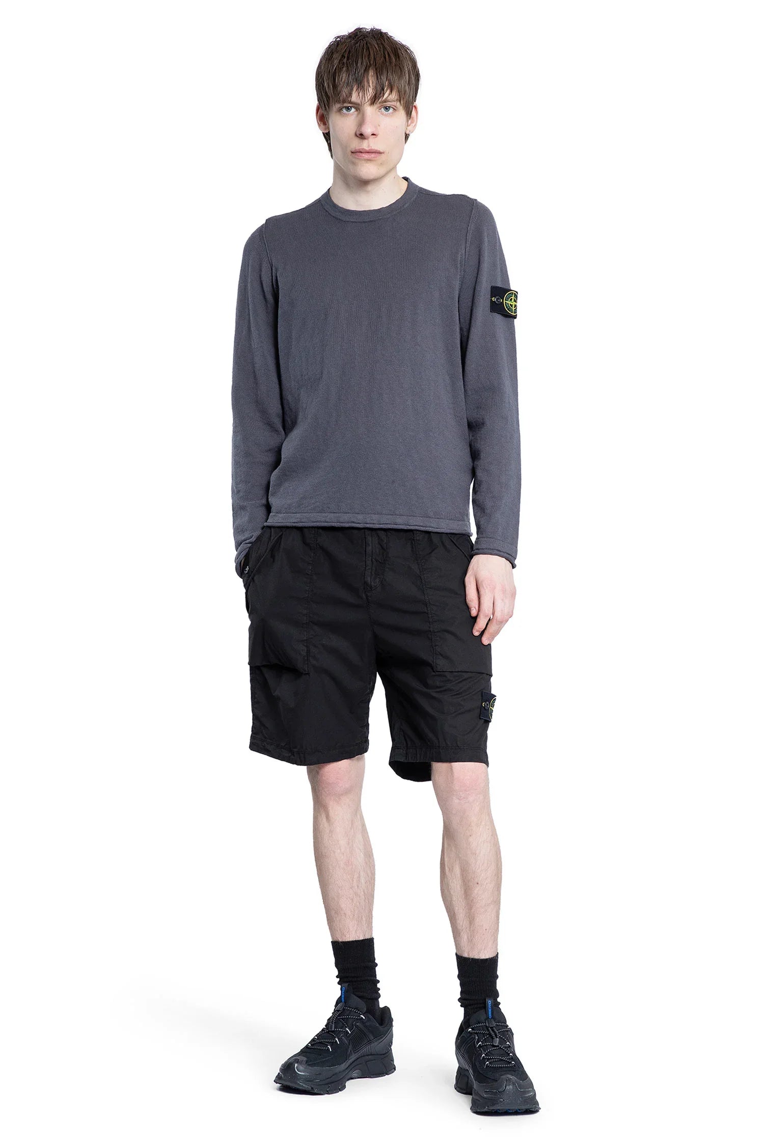 STONE ISLAND MAN GREY KNITWEAR - Antonioli.eu