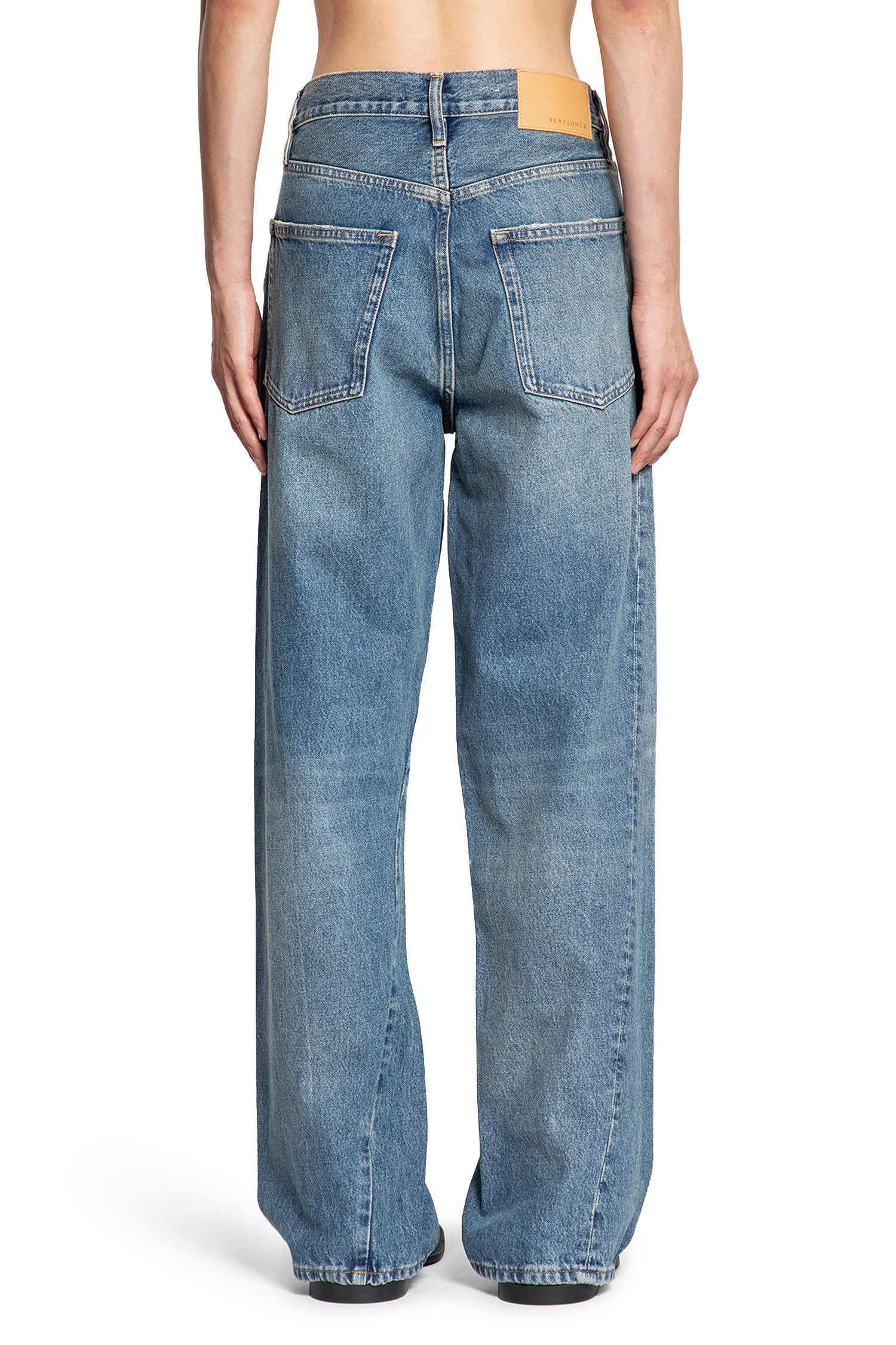 Jeans a gamba larga
