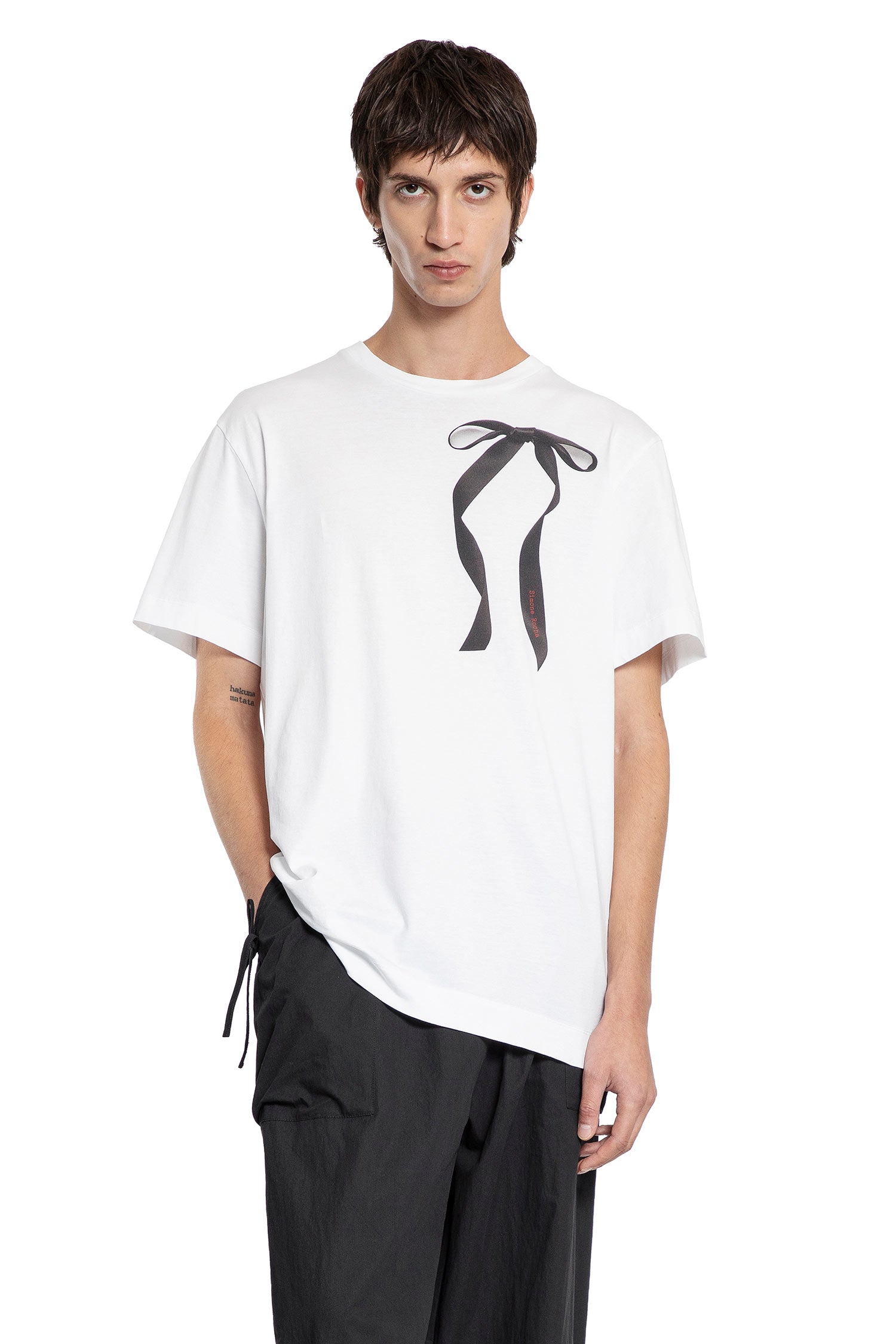 Ribbon Tail Print T-Shirt - Antonioli.eu