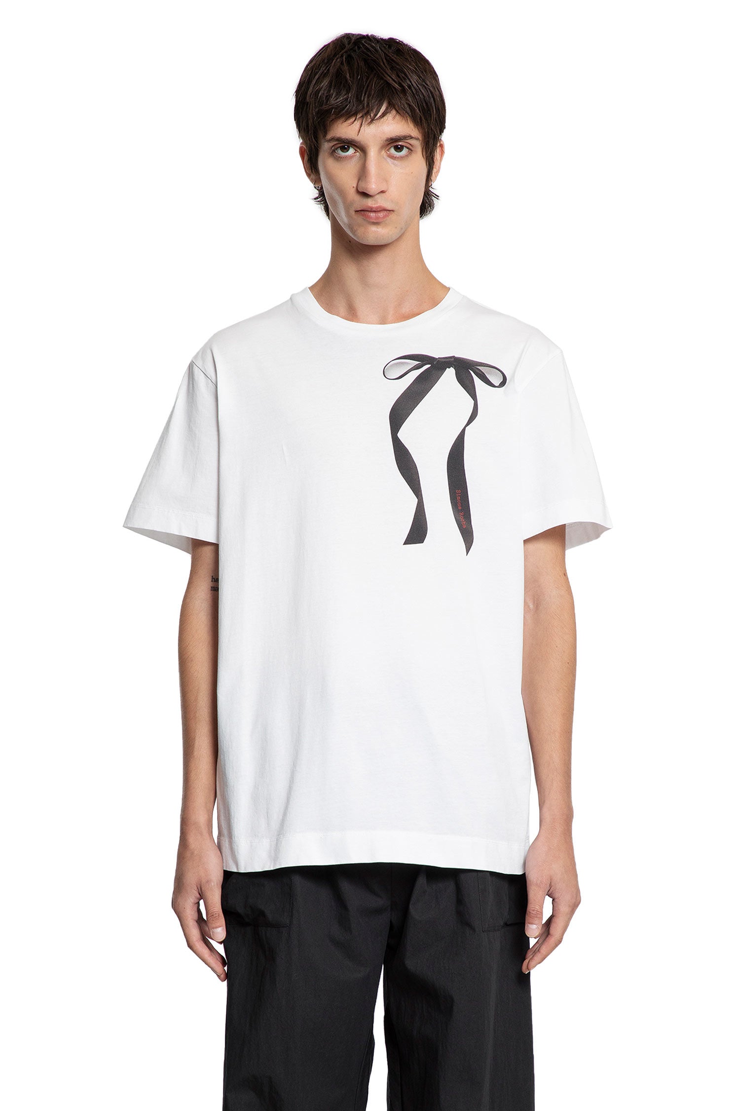 Ribbon Tail Print T-Shirt - Antonioli.eu