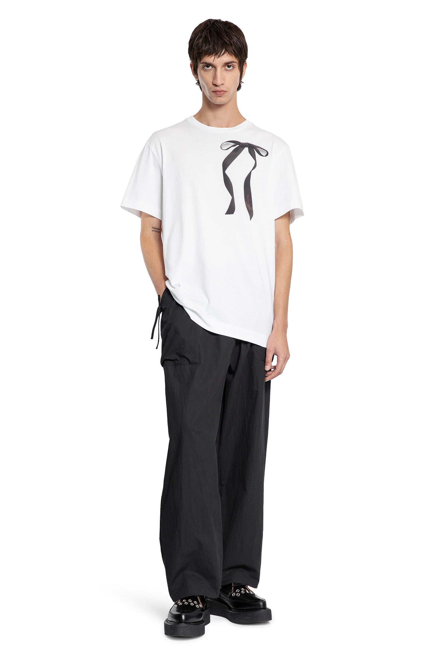 Ribbon Tail Print T-Shirt - Antonioli.eu