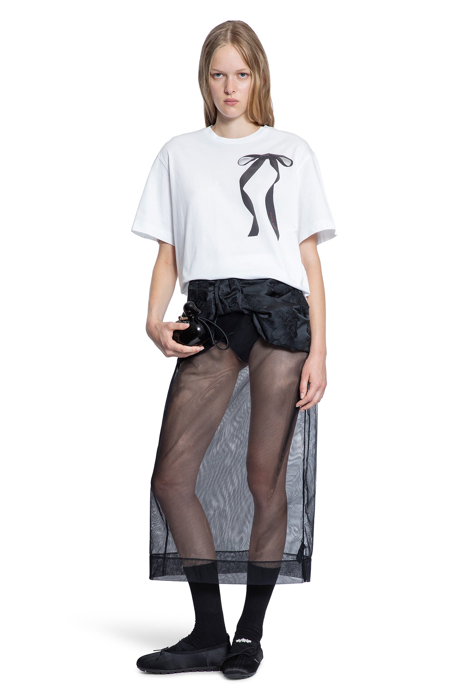 Ribbon Bow Tail T-Shirt - Antonioli.eu