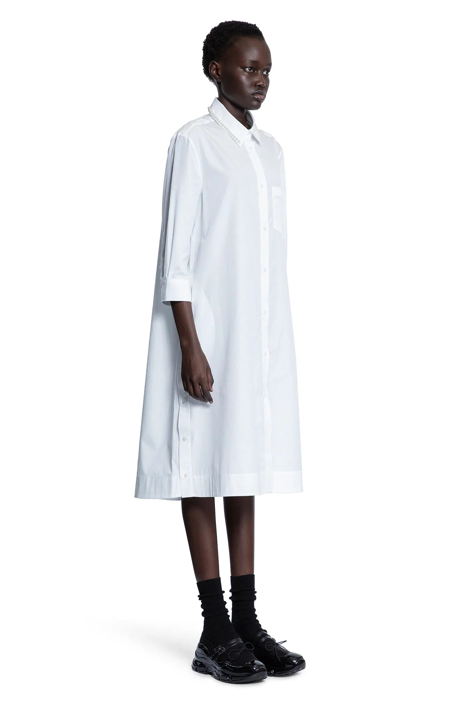 Long Masculine Button Placket Shirt - Antonioli.eu
