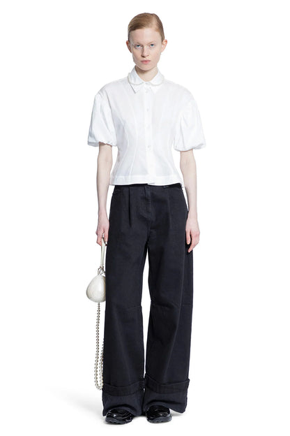 Cropped Ruffle Puff Sleeve Shirt - Antonioli.eu