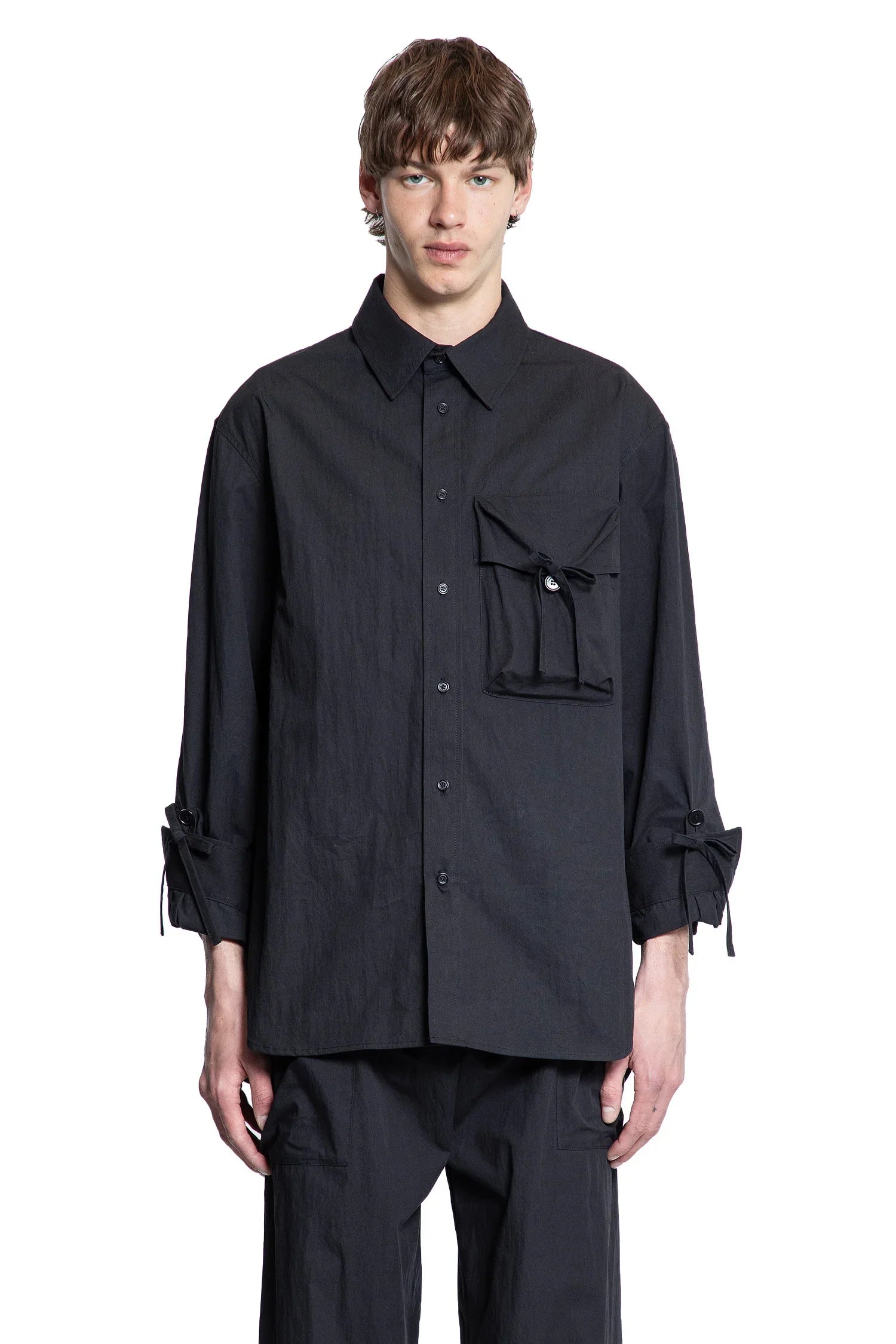 Bow Detail Workwear Shirt - Antonioli.eu