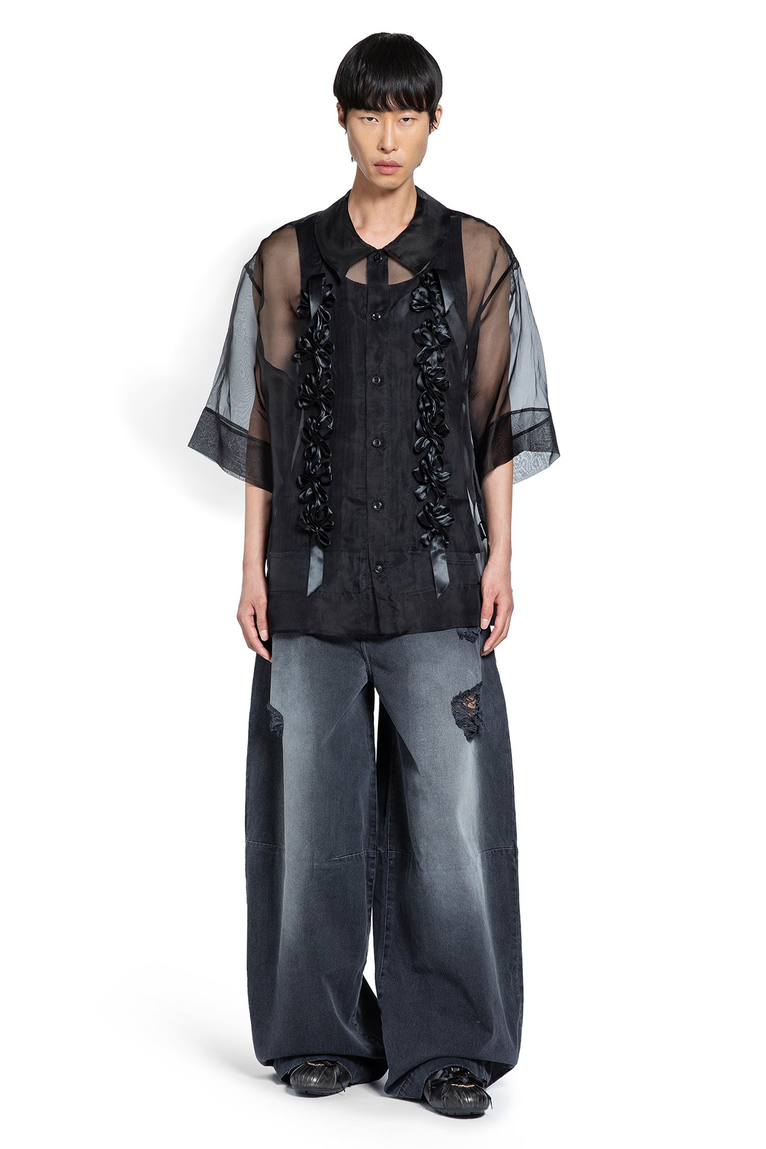 Ribbon Daisy Chain Boxy Shirt - Antonioli.eu