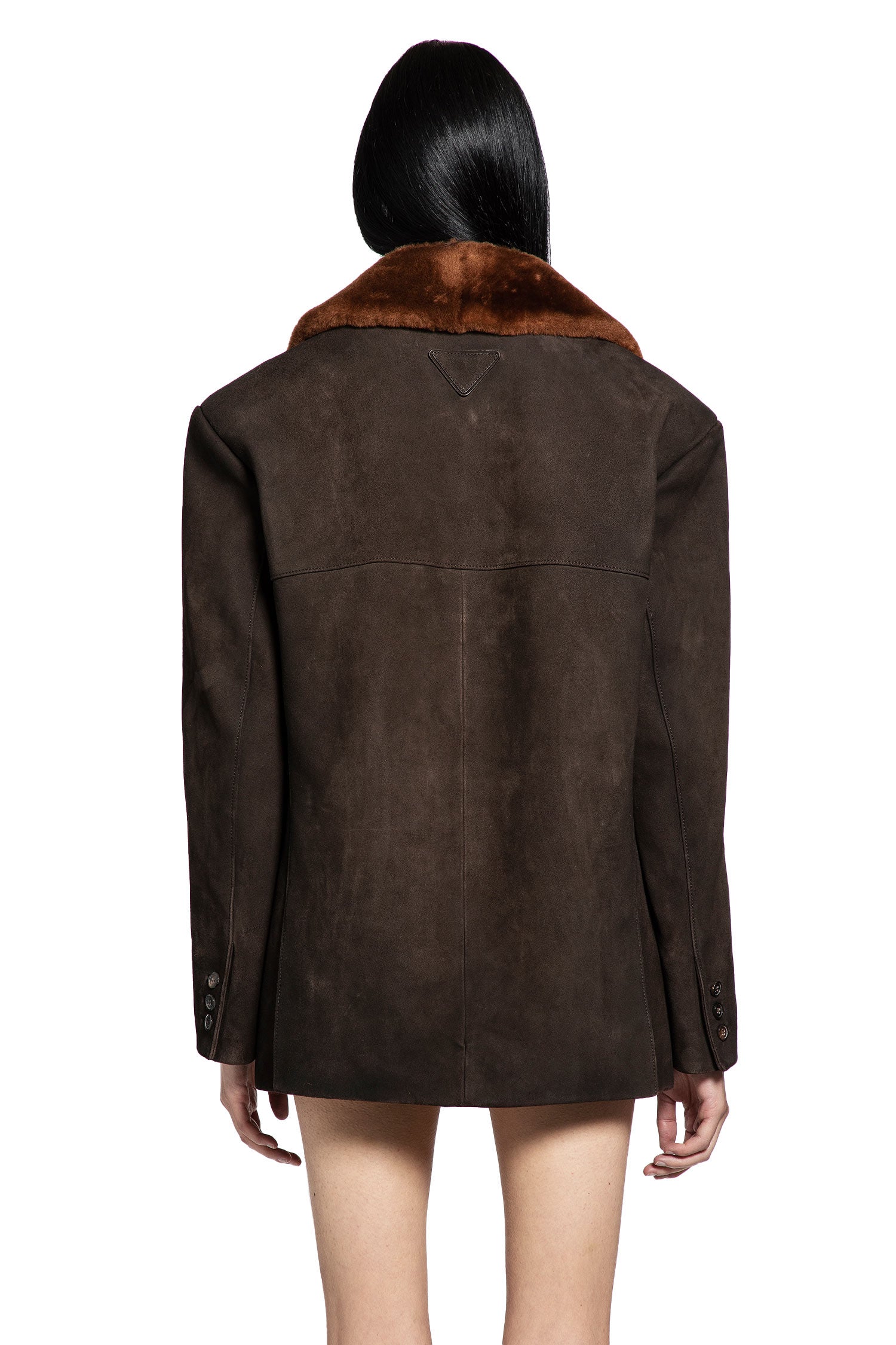 Suede and Shearling Blazer