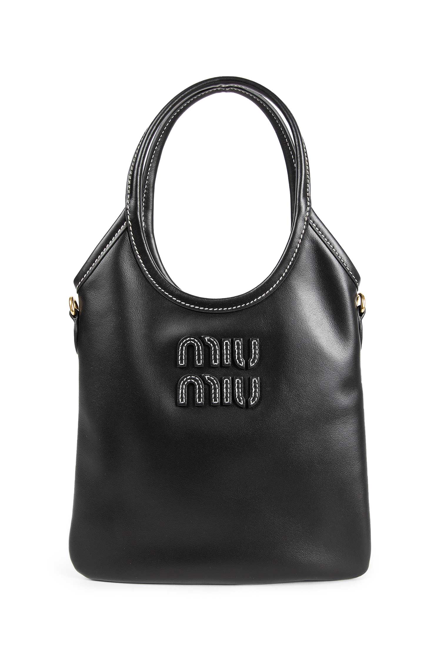 MIU MIU WOMAN BLACK SHOULDER BAGS