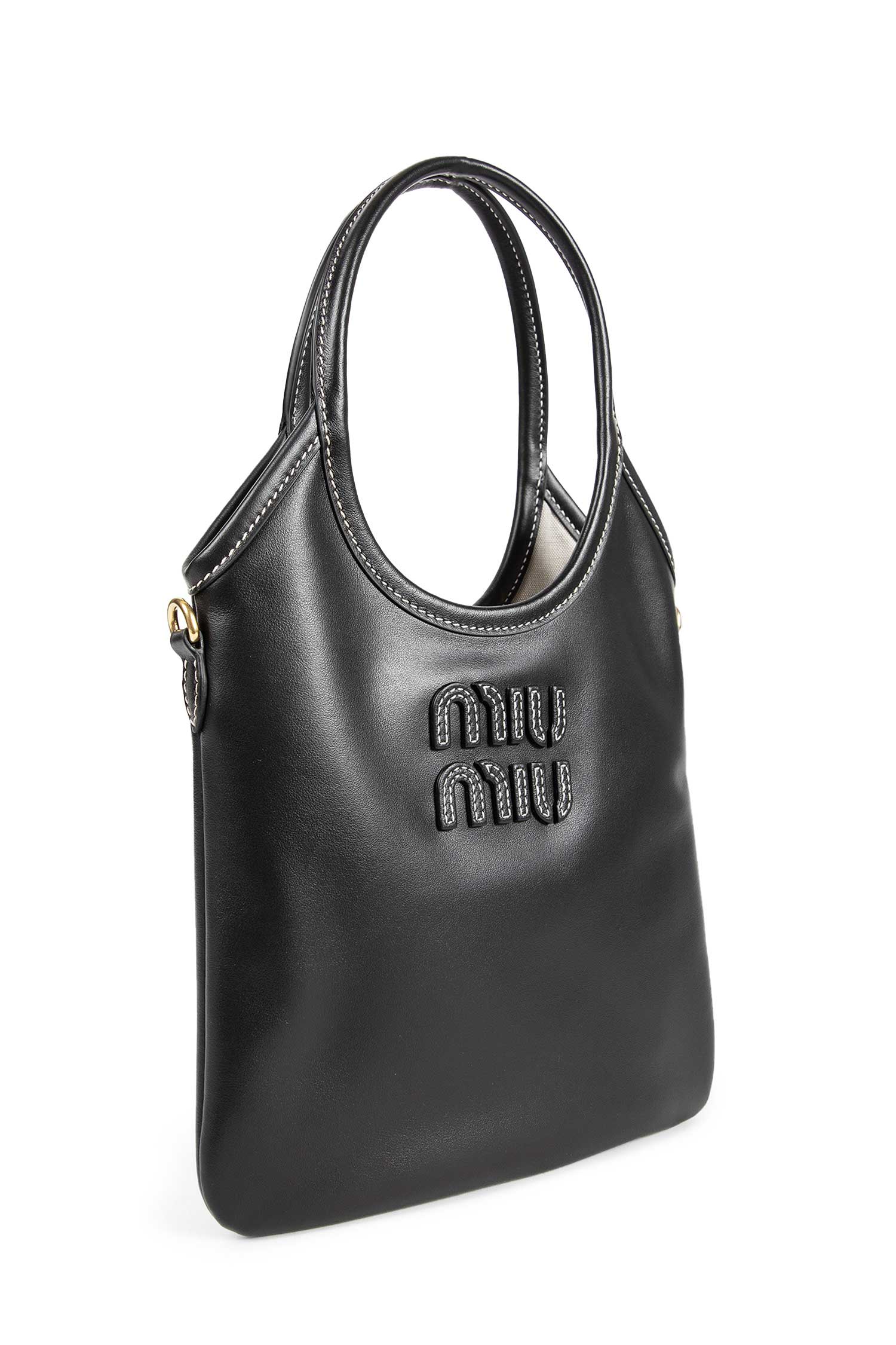 MIU MIU WOMAN BLACK SHOULDER BAGS