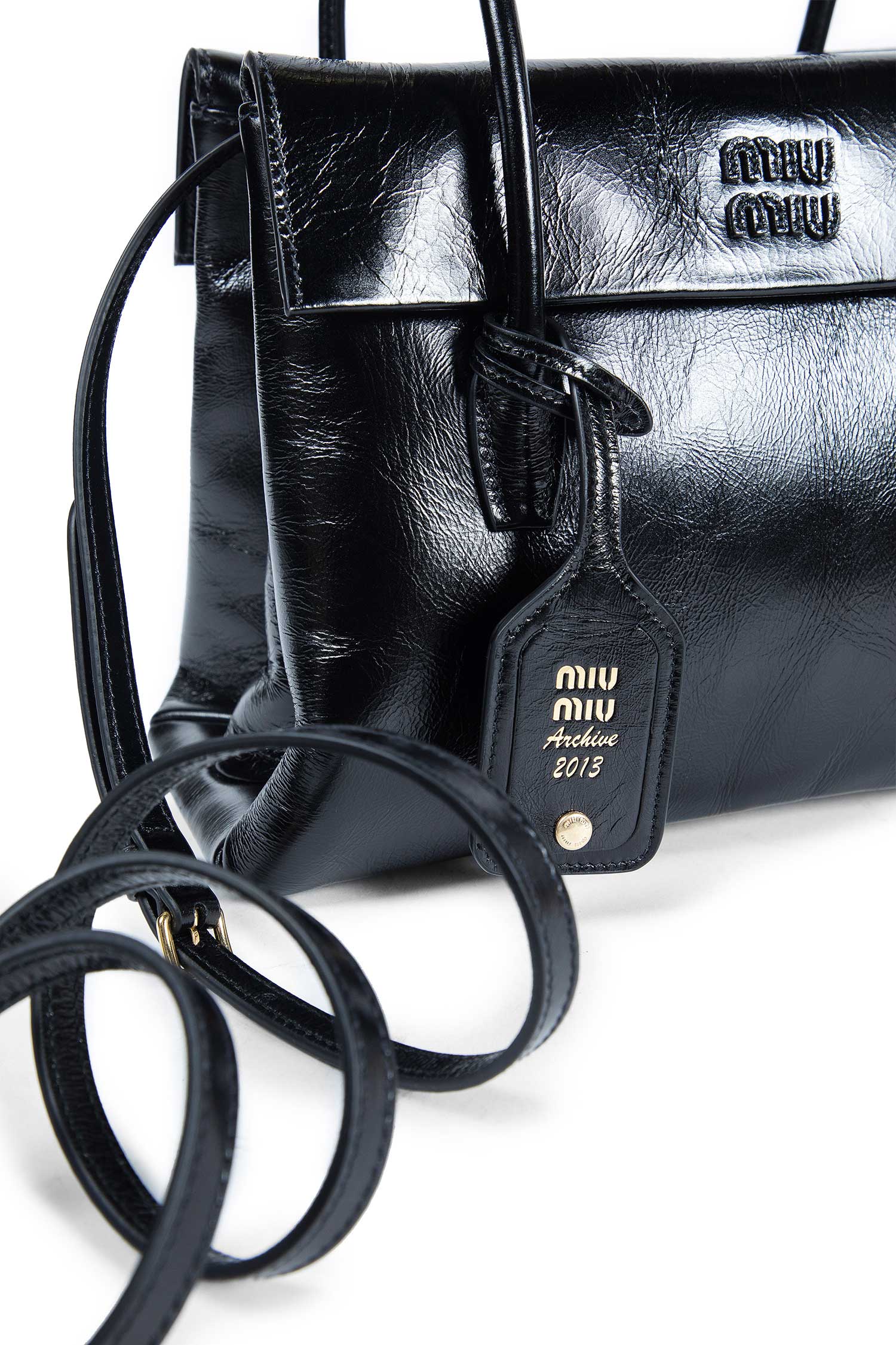 Solitaire Shiny leather Bag - Antonioli.eu