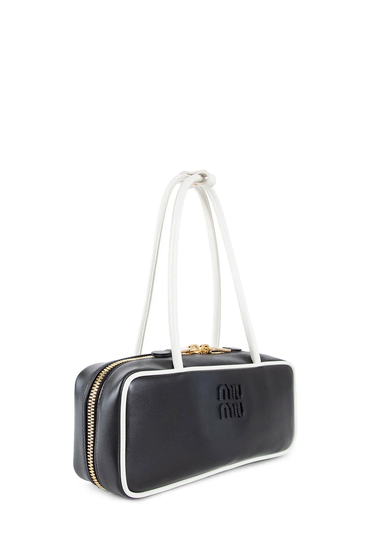 MIU MIU WOMAN BLACK&WHITE SHOULDER BAGS - Antonioli.eu