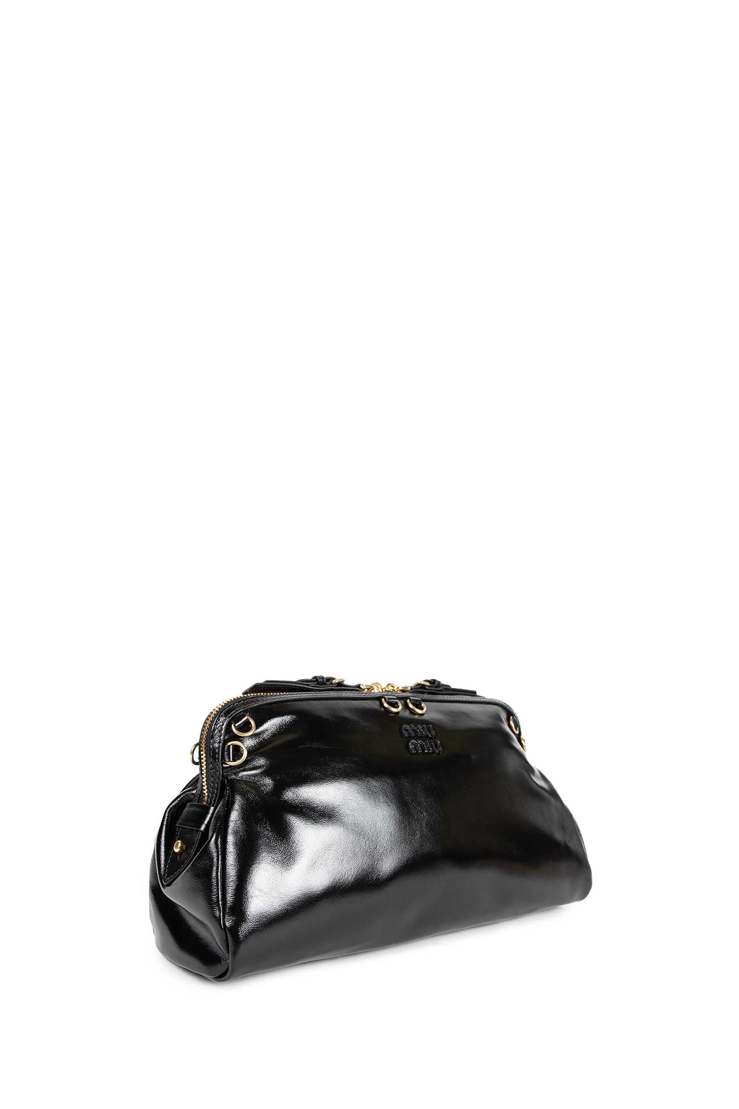 MIU MIU WOMAN BLACK CLUTCHES & POUCHES