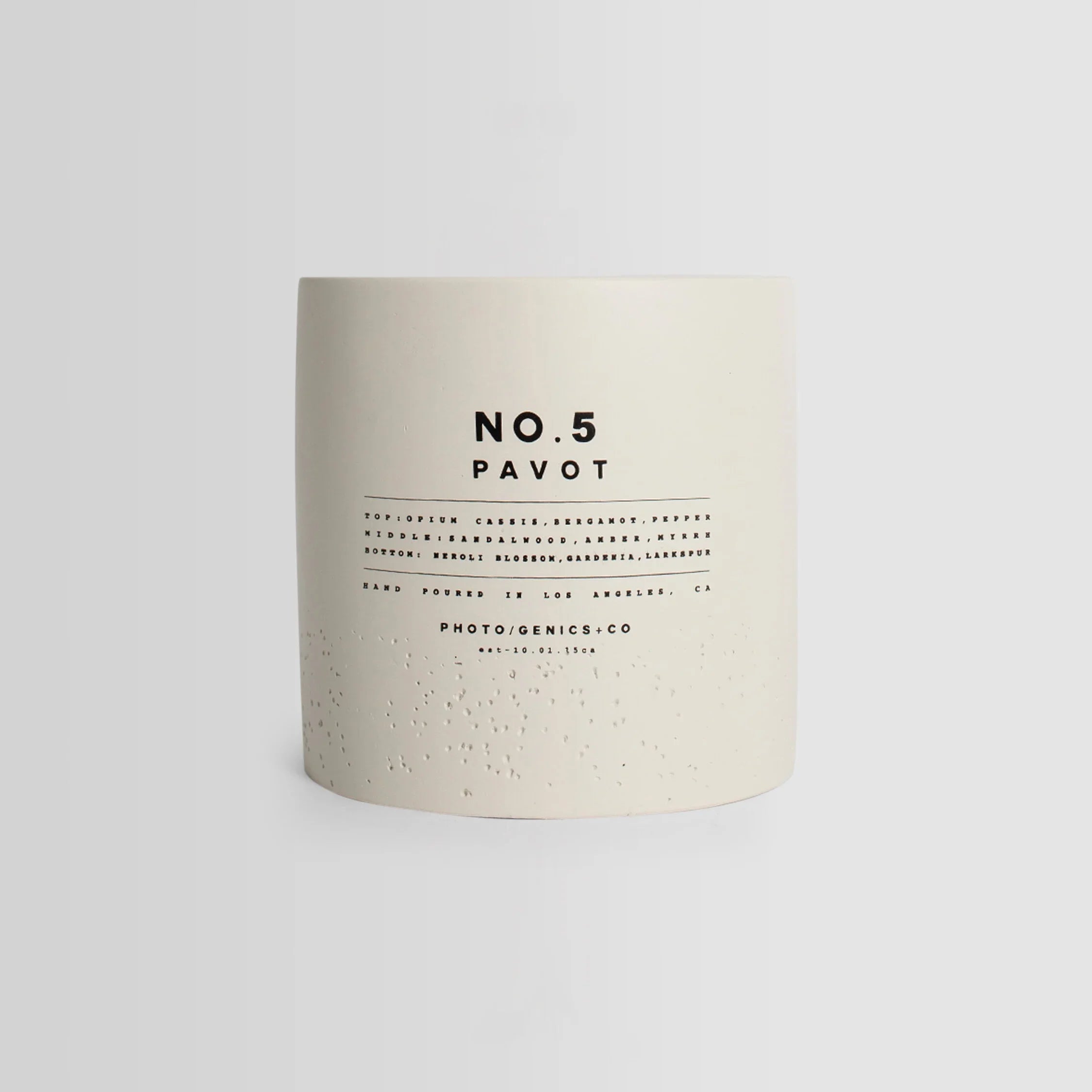 No.5 Pavot Concrete Candle - Antonioli.eu