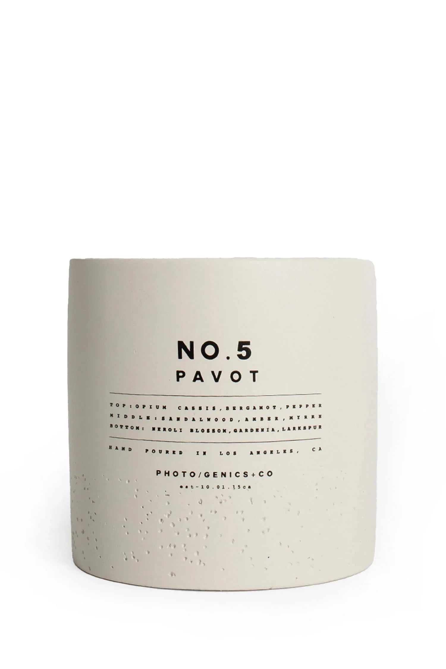 No.5 Pavot Concrete Candle - Antonioli.eu