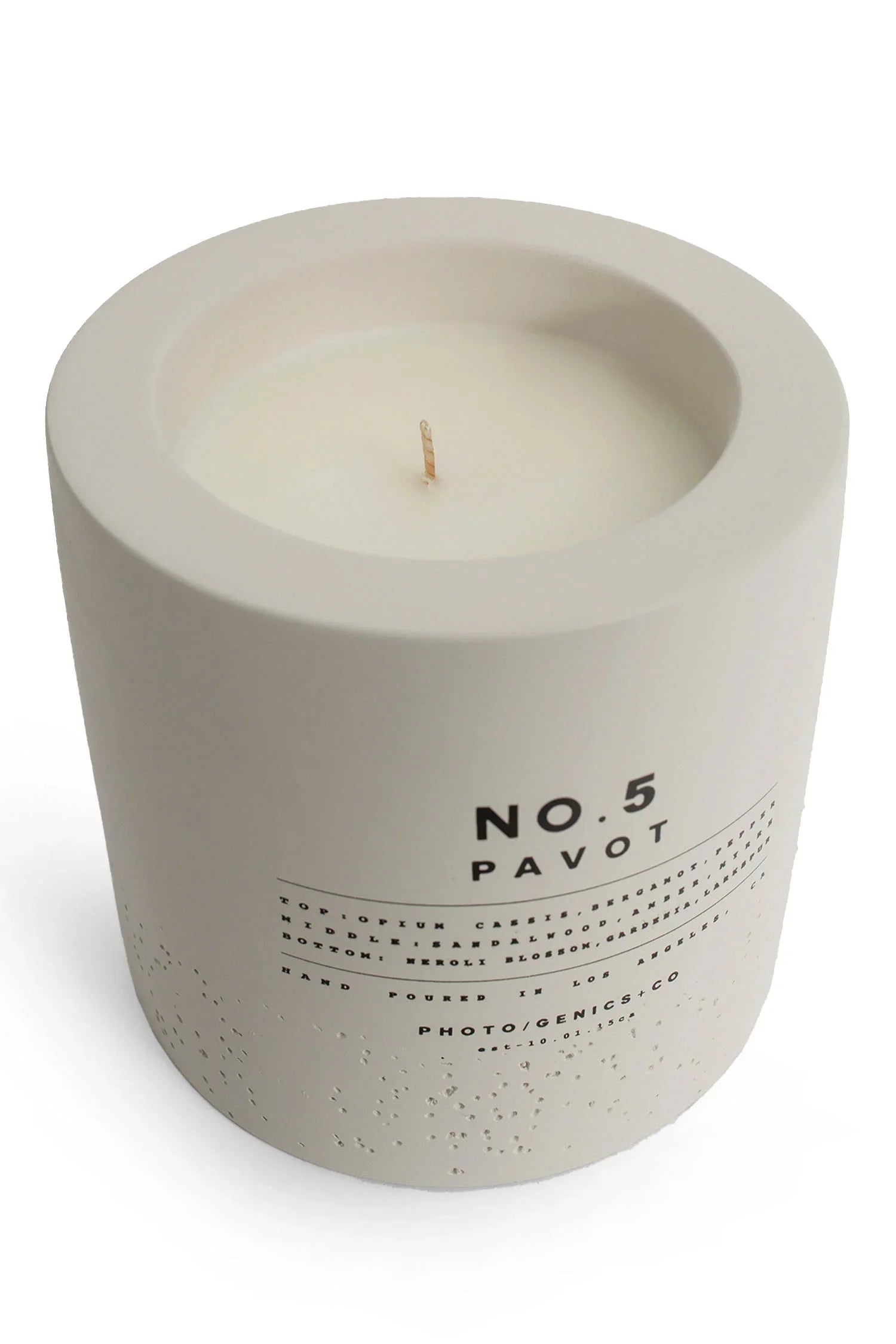 No.5 Pavot Concrete Candle - Antonioli.eu