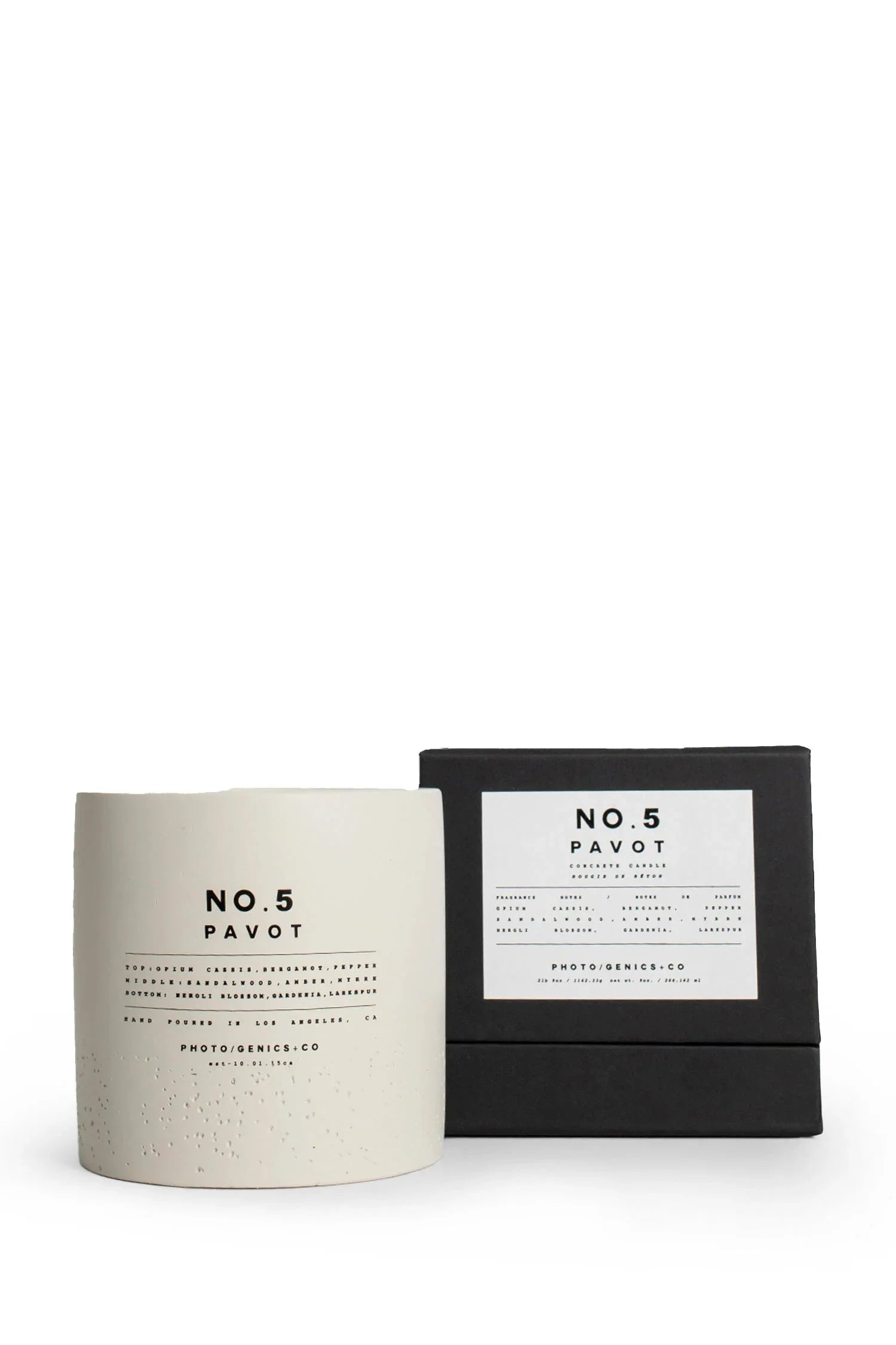 No.5 Pavot Concrete Candle - Antonioli.eu