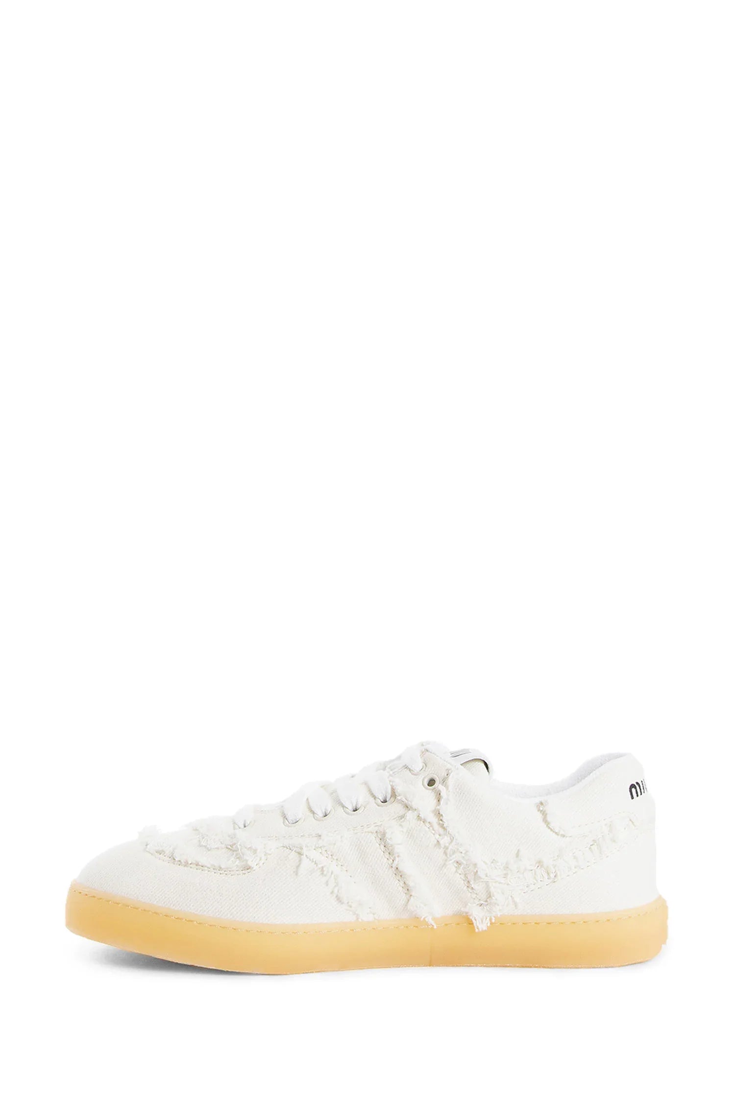MIU MIU WOMAN OFF-WHITE SNEAKERS - Antonioli.eu