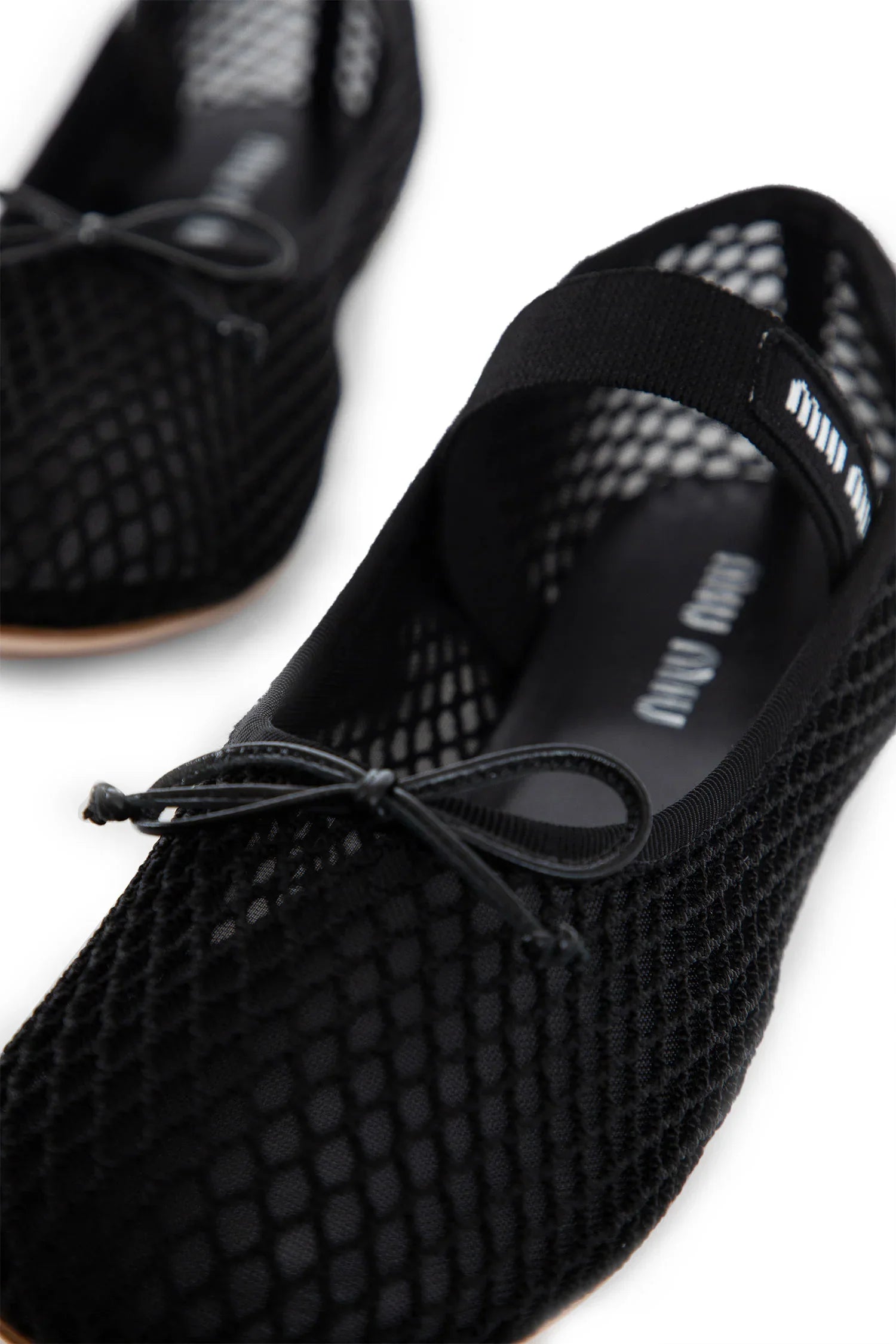 MIU MIU WOMAN BLACK FLATS - Antonioli.eu