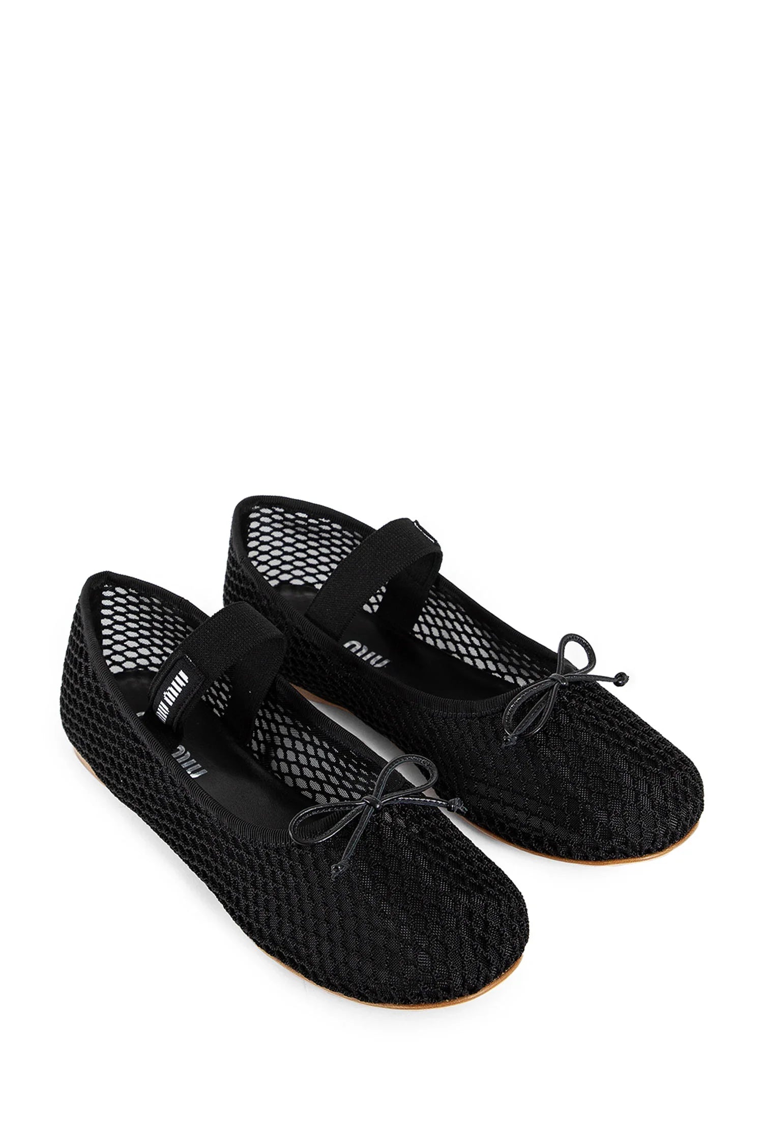 MIU MIU WOMAN BLACK FLATS - Antonioli.eu