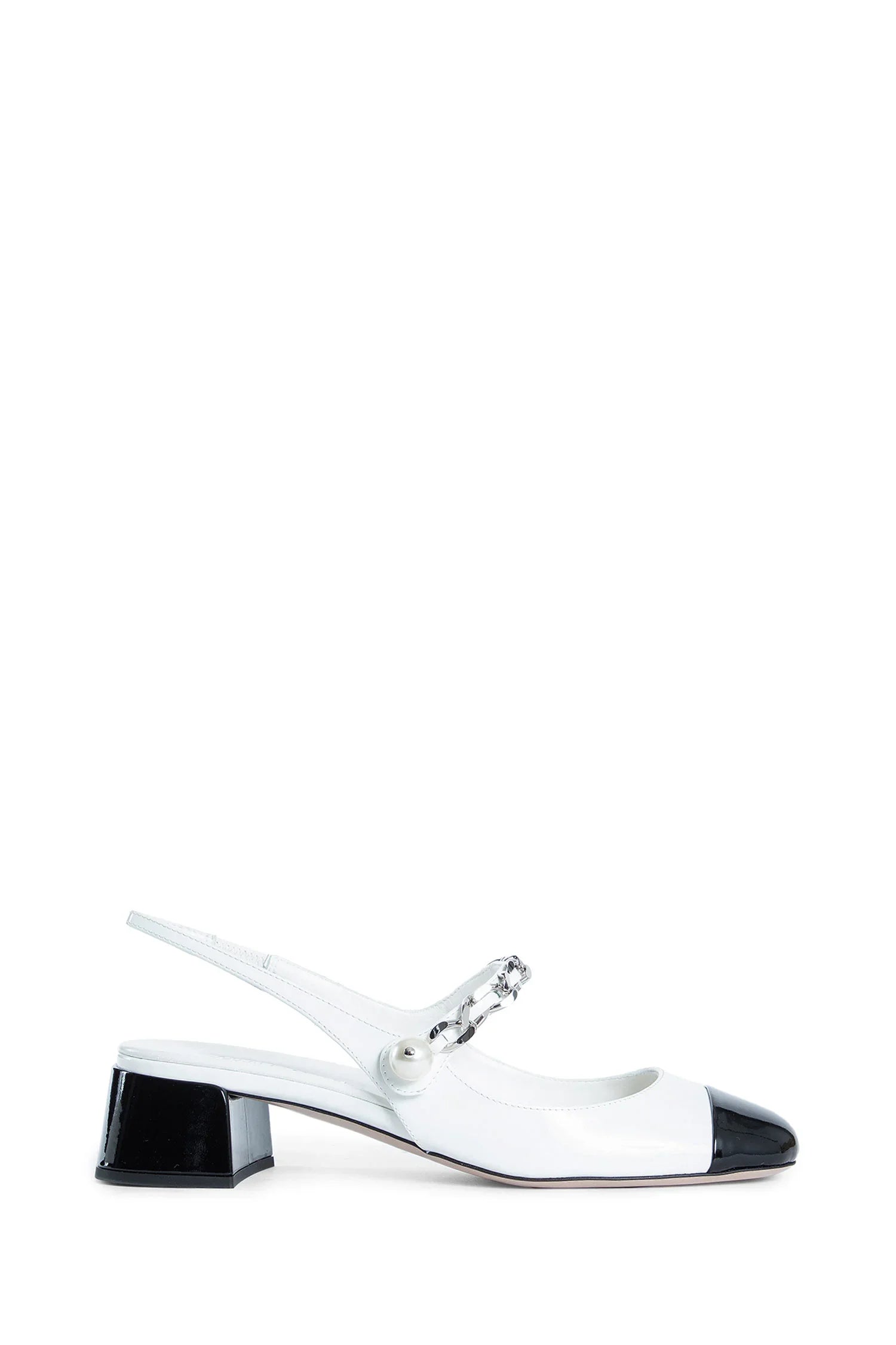 Two-tone Patent Leather Slingback Pumps - Antonioli.eu