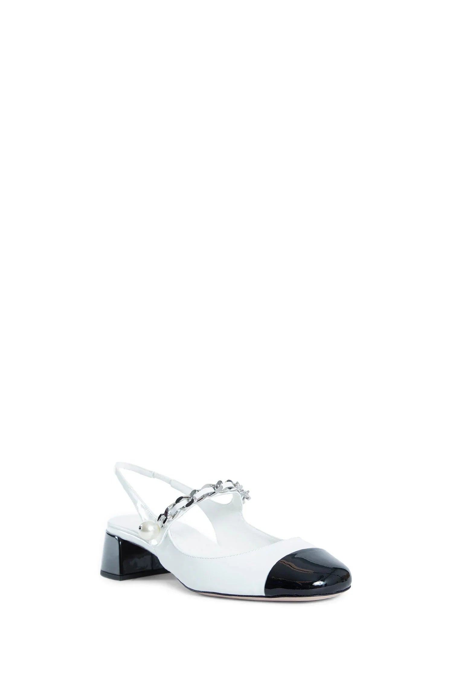 Two-tone Patent Leather Slingback Pumps - Antonioli.eu
