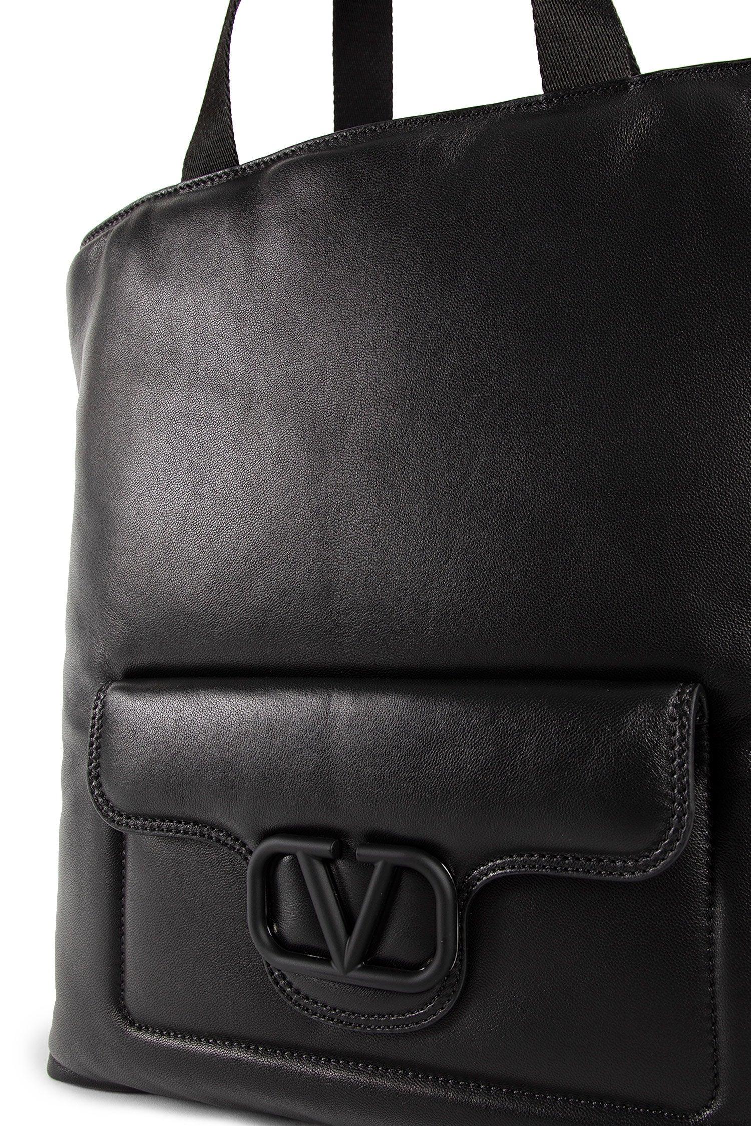 Valentino Garavani Noir nappa leather shopper - Antonioli.eu
